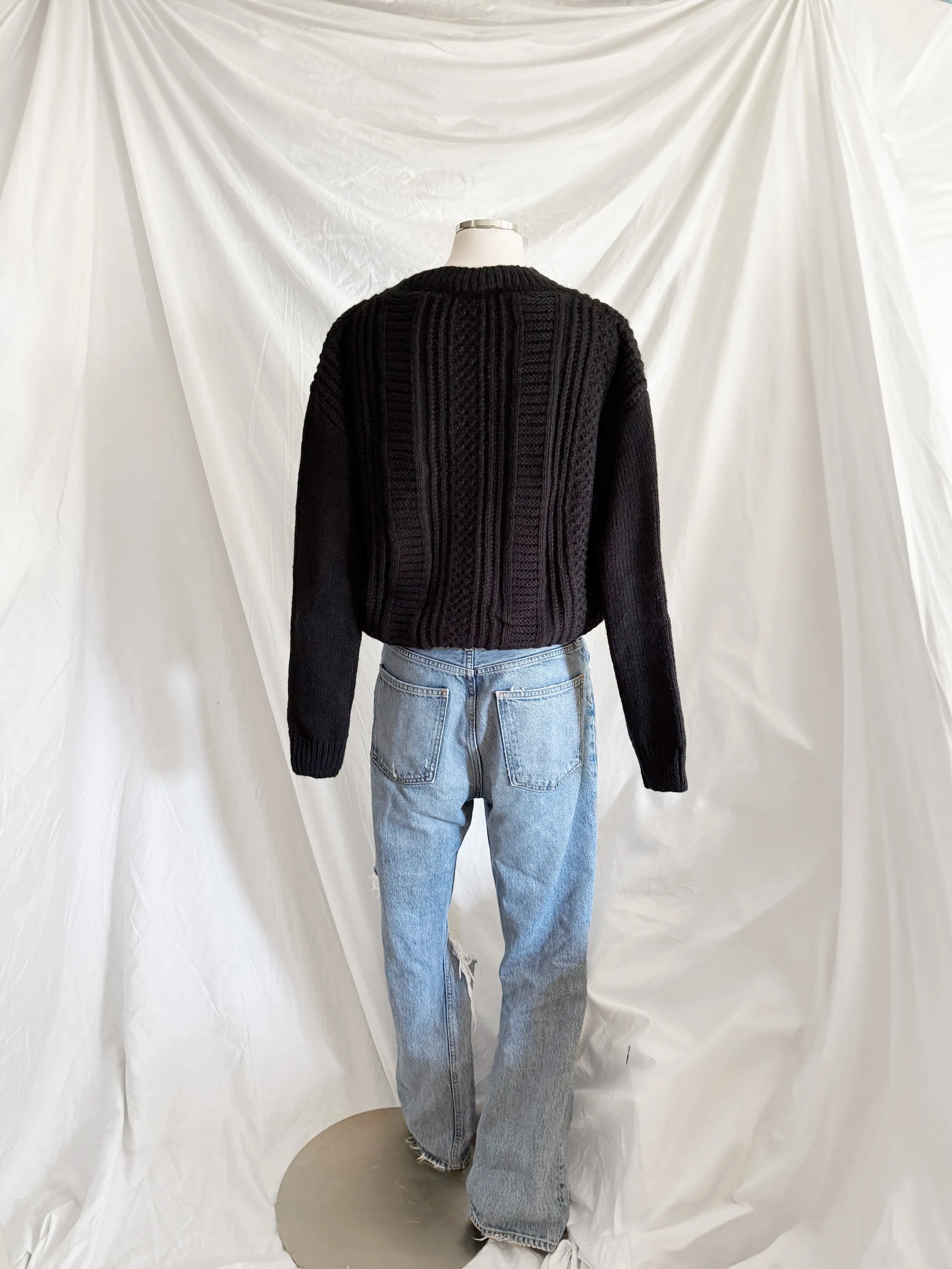 Alexis Cable Knit Crew Pullover Sweater