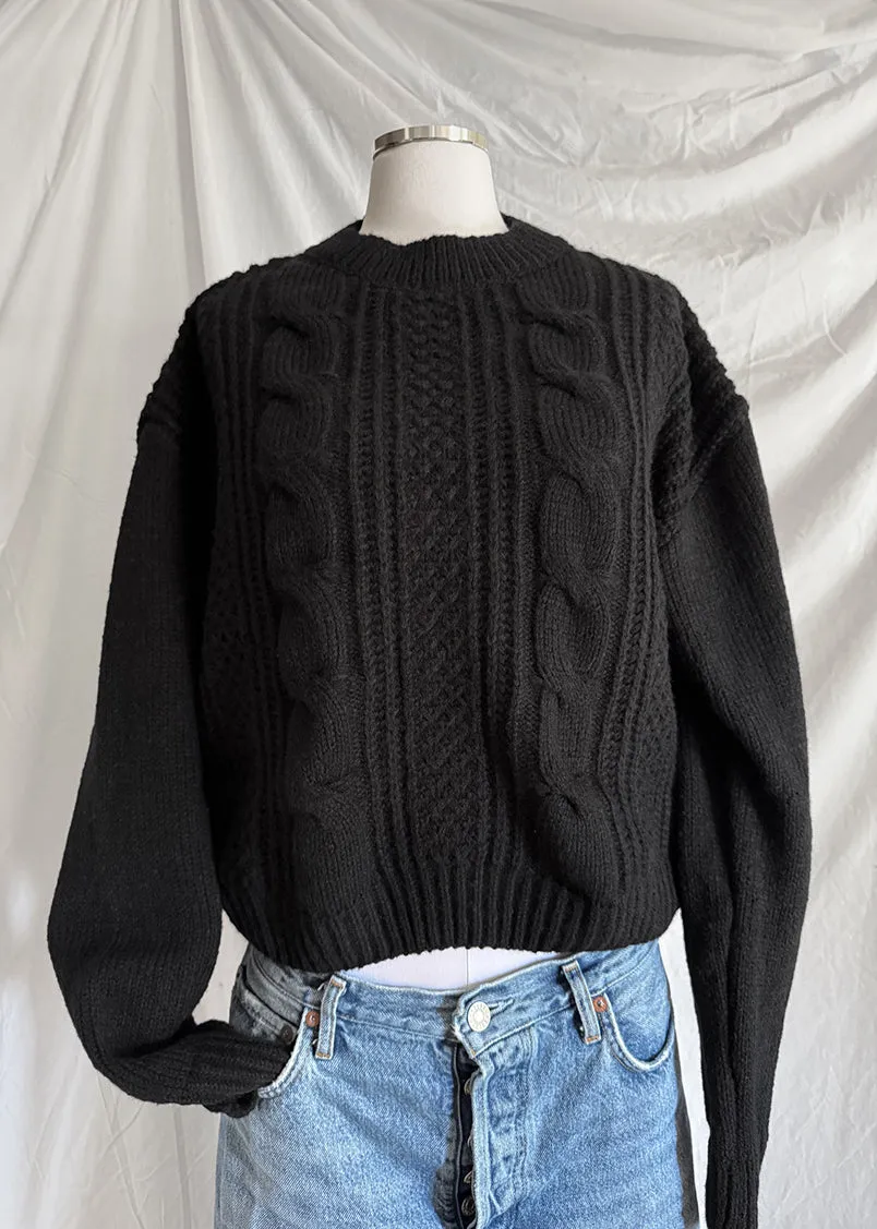 Alexis Cable Knit Crew Pullover Sweater