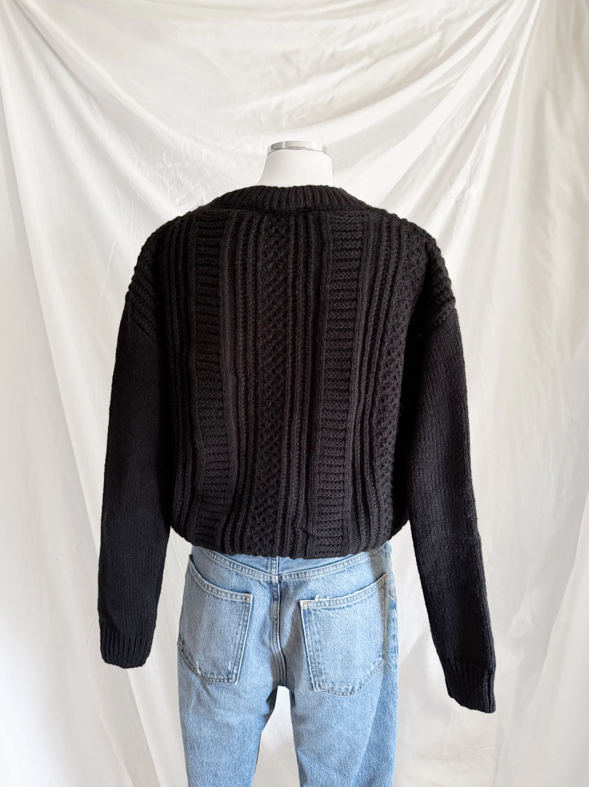 Alexis Cable Knit Crew Pullover Sweater