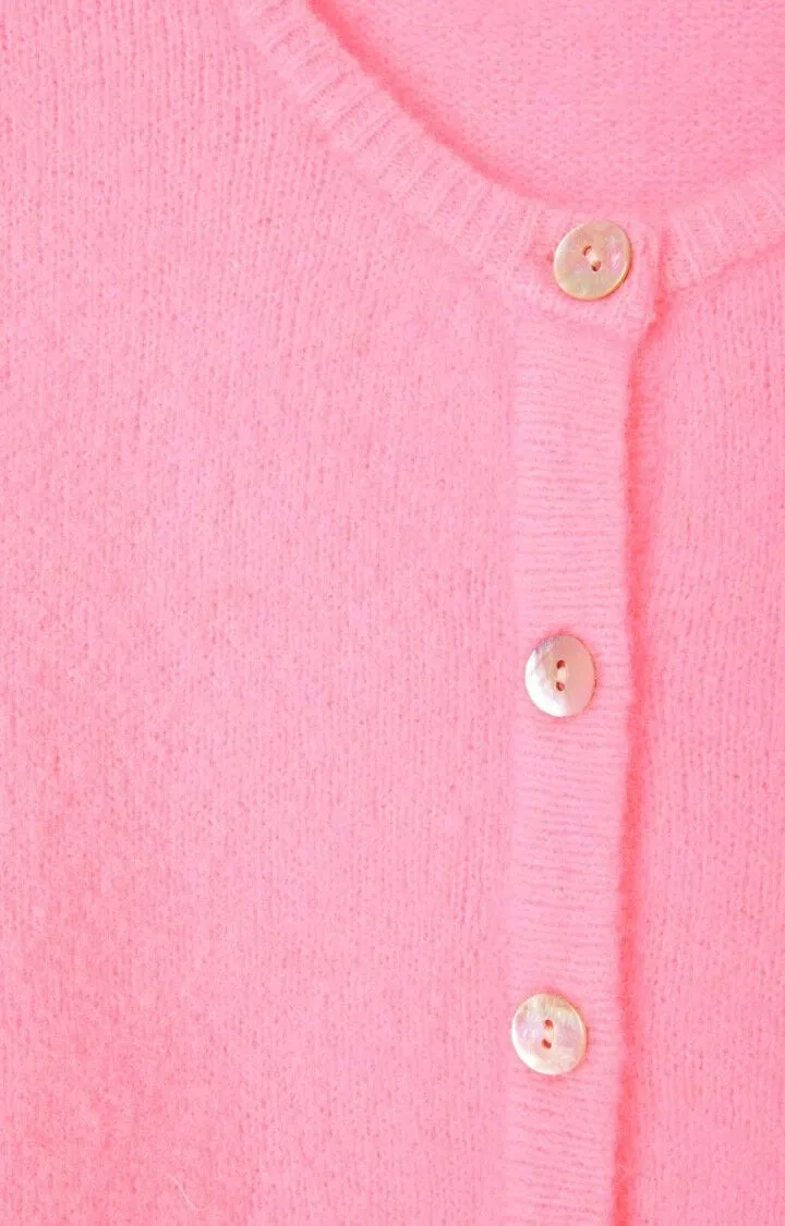 American Vintage Vitow Button Cardigan in Rose