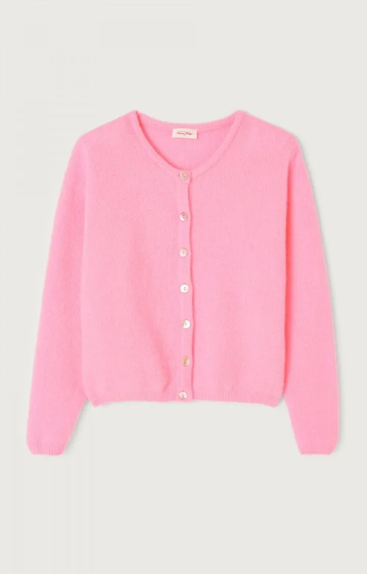 American Vintage Vitow Button Cardigan in Rose