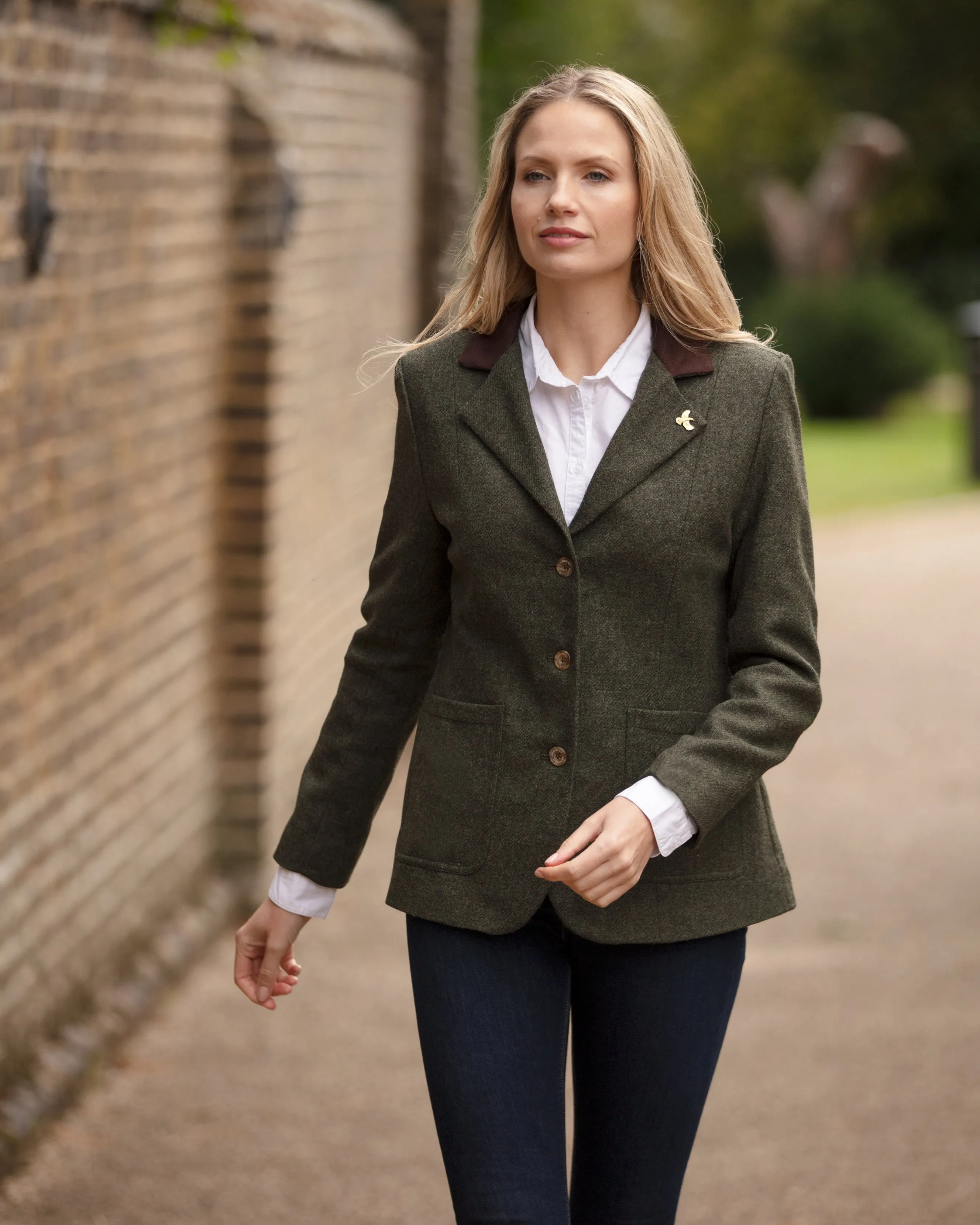 Arena Tweed Blazer - Loden Green