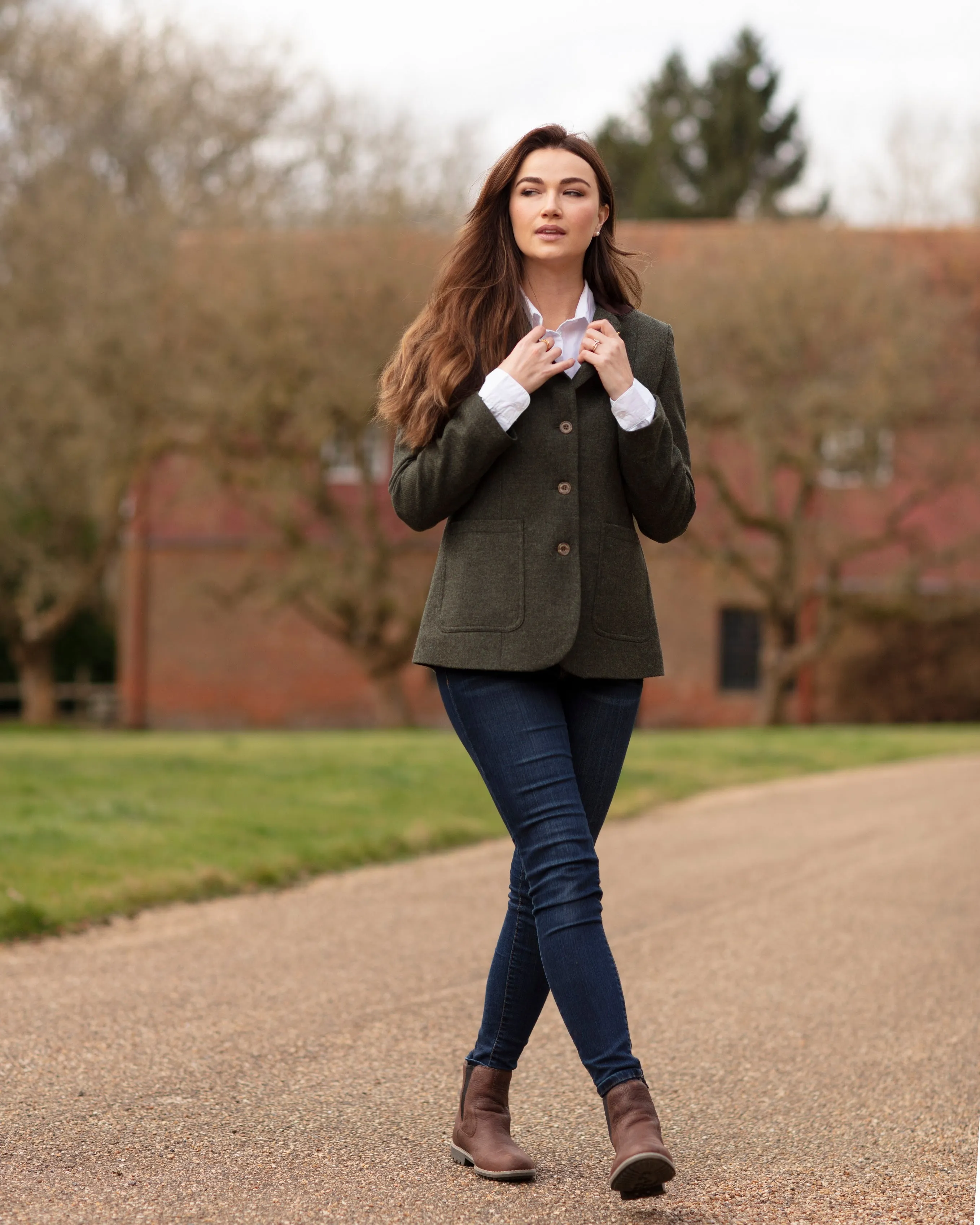 Arena Tweed Blazer - Loden Green