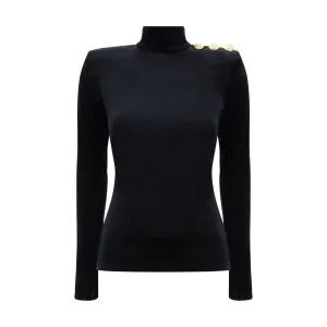 Balmain Turtleneck Long Sleeve Jersey