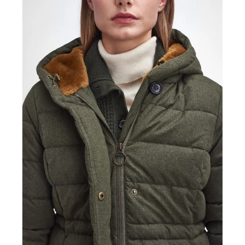 Barbour Clarence Puffer Ladies Jacket - Olive