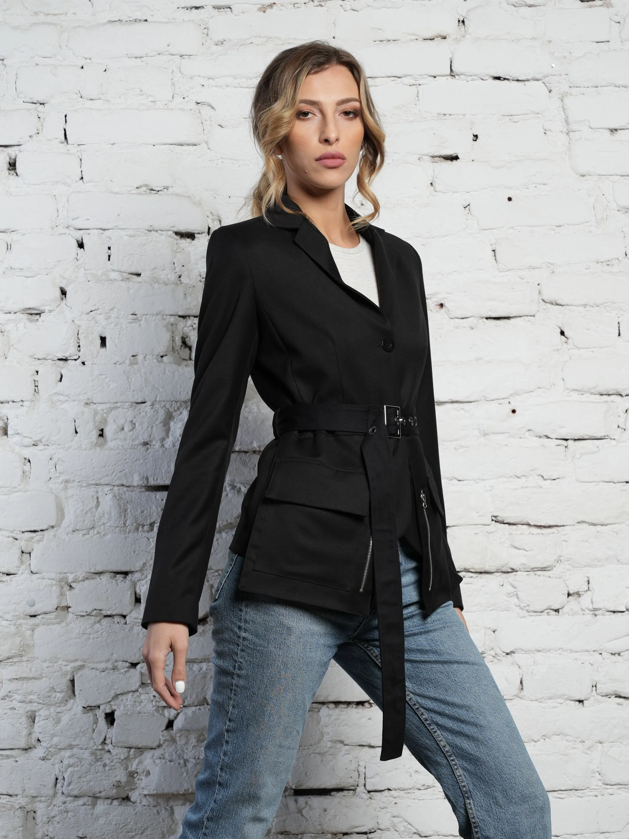 Black Belted Blazer