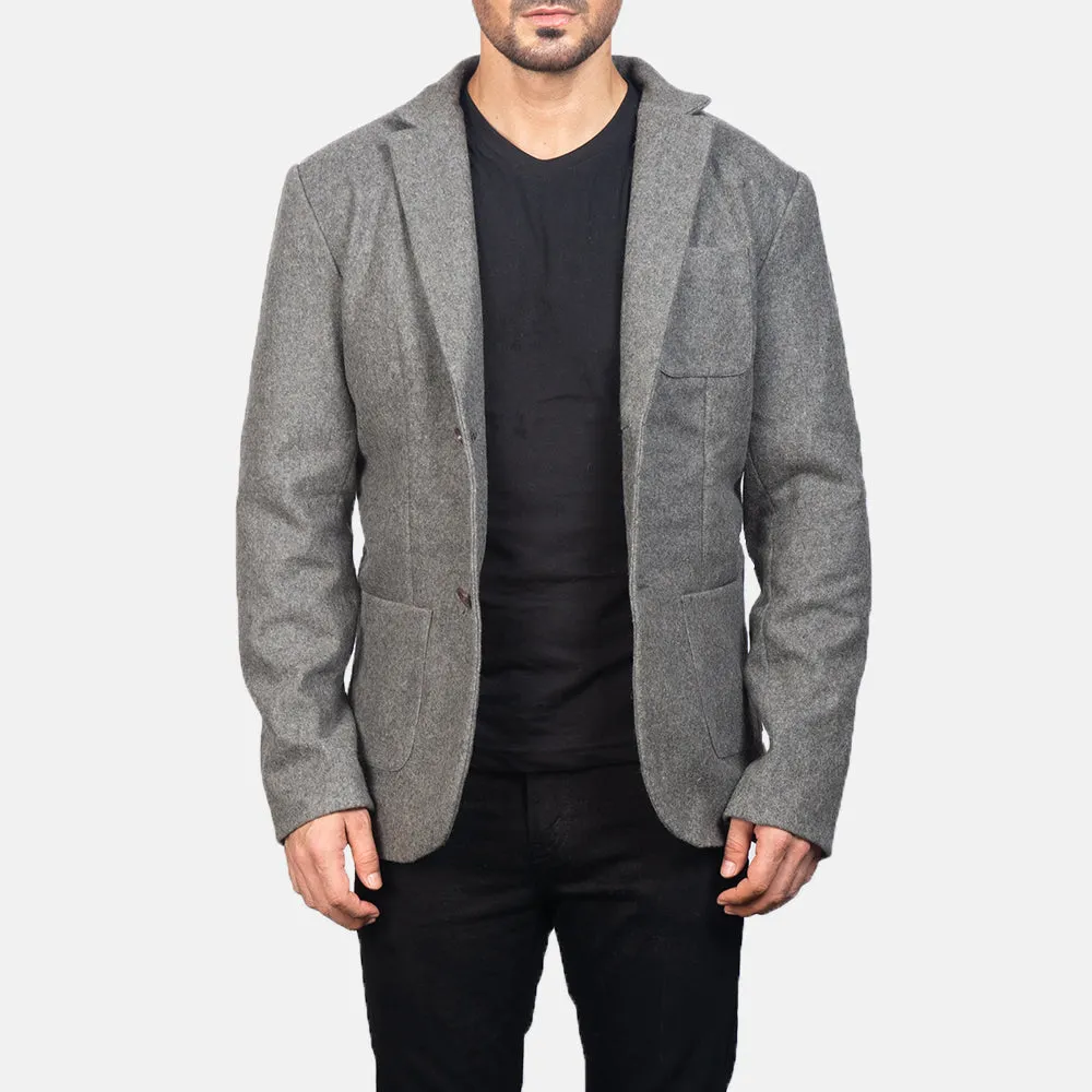 Borges Grey Wool Blazer