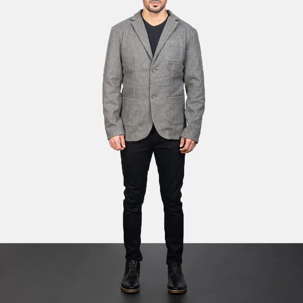 Borges Grey Wool Blazer