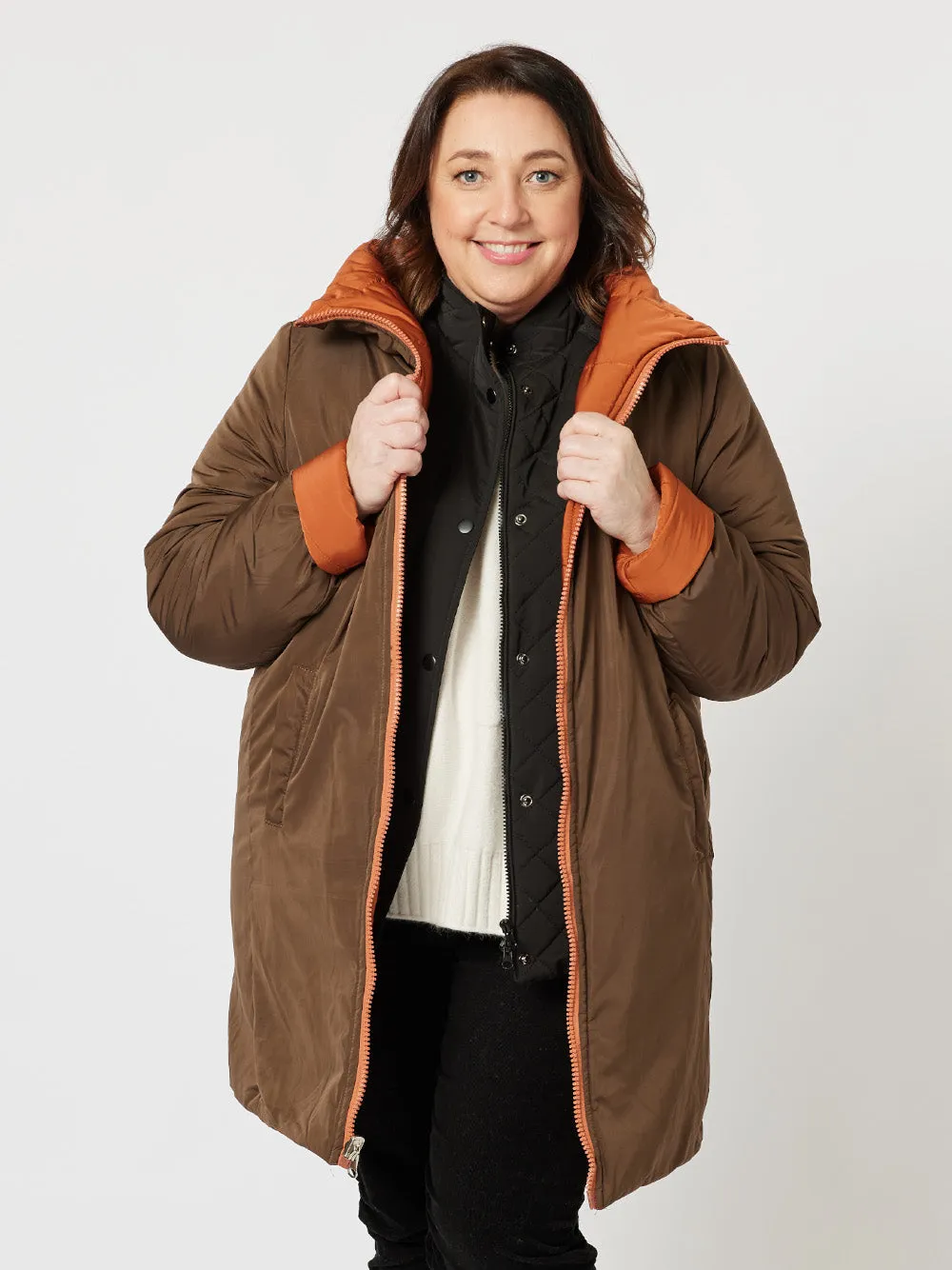 Bowral Reversible Puffer Jacket - Paprika