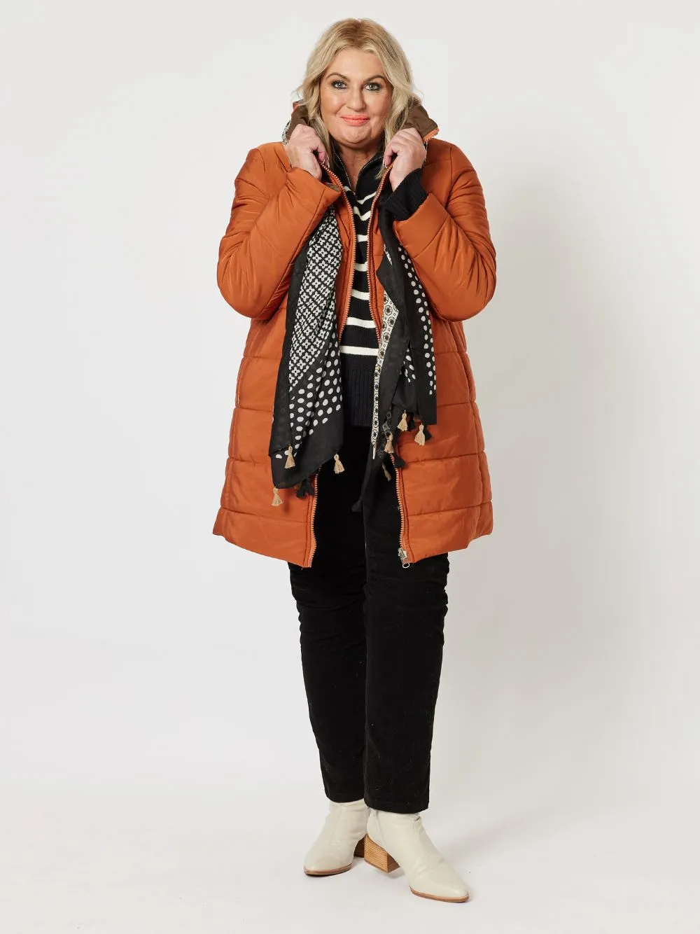 Bowral Reversible Puffer Jacket - Paprika