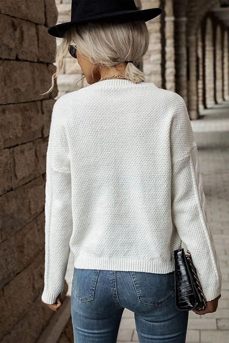 CABLE KNIT DAILY COZY SWEATER