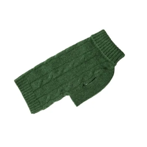 Cashmere Cable Knit Sweater — Green