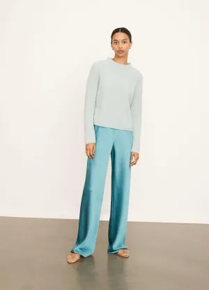 Cashmere Shaker Rib Pullover in Mint