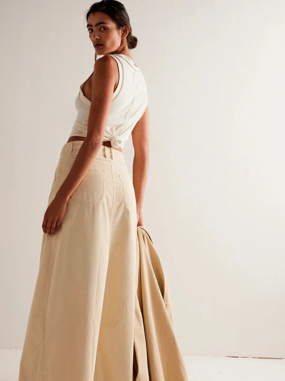 Come As You Are Cord Maxi Skirt - Beechwood