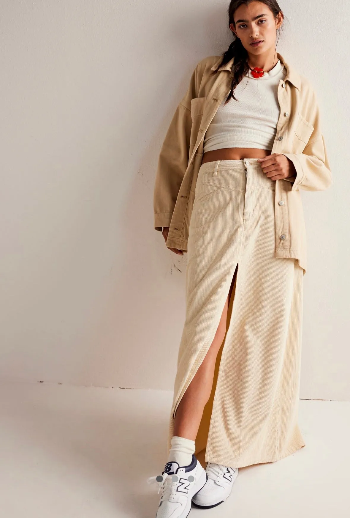 Come As You Are Cord Maxi Skirt - Beechwood