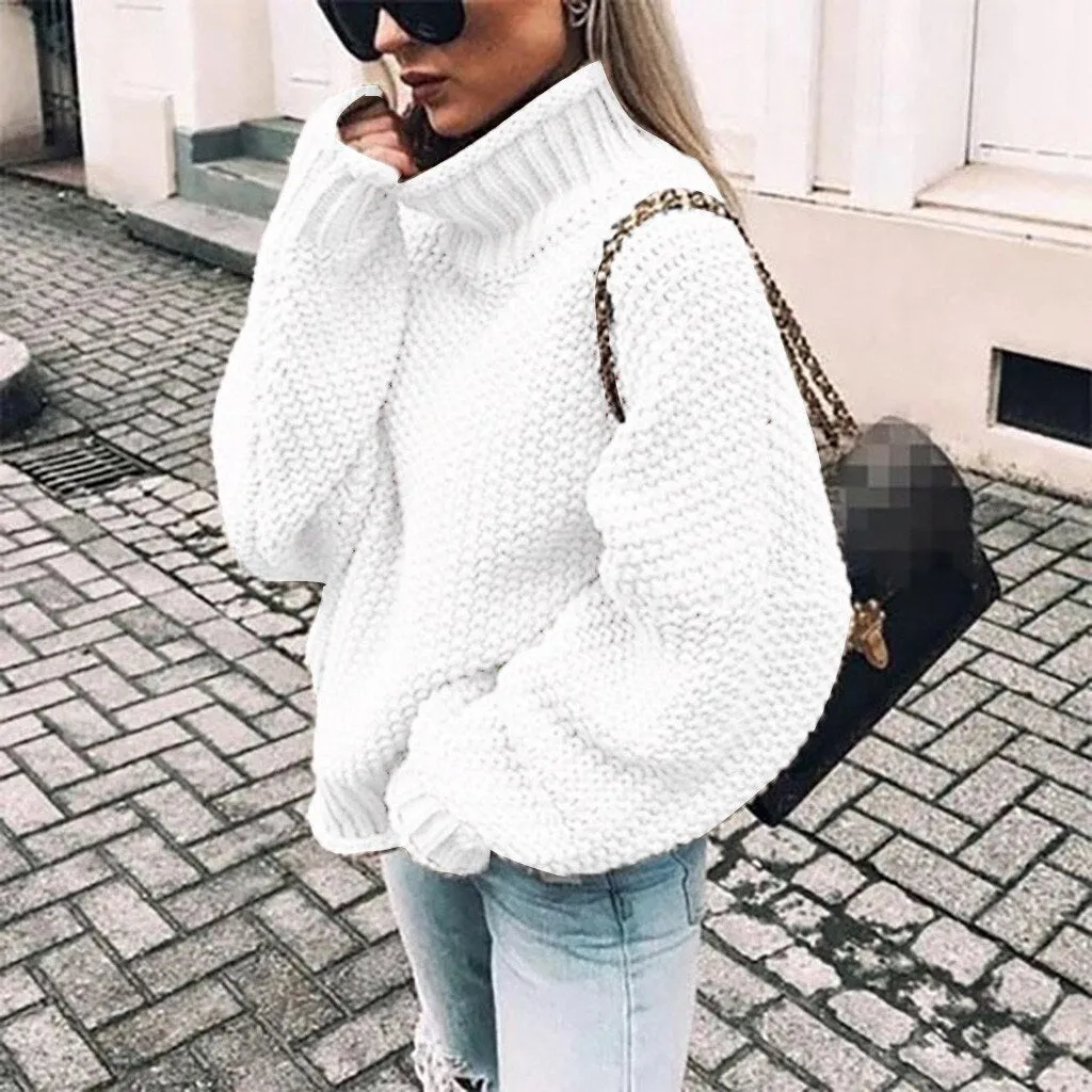 Comfortable Knitted Turtleneck Sweater