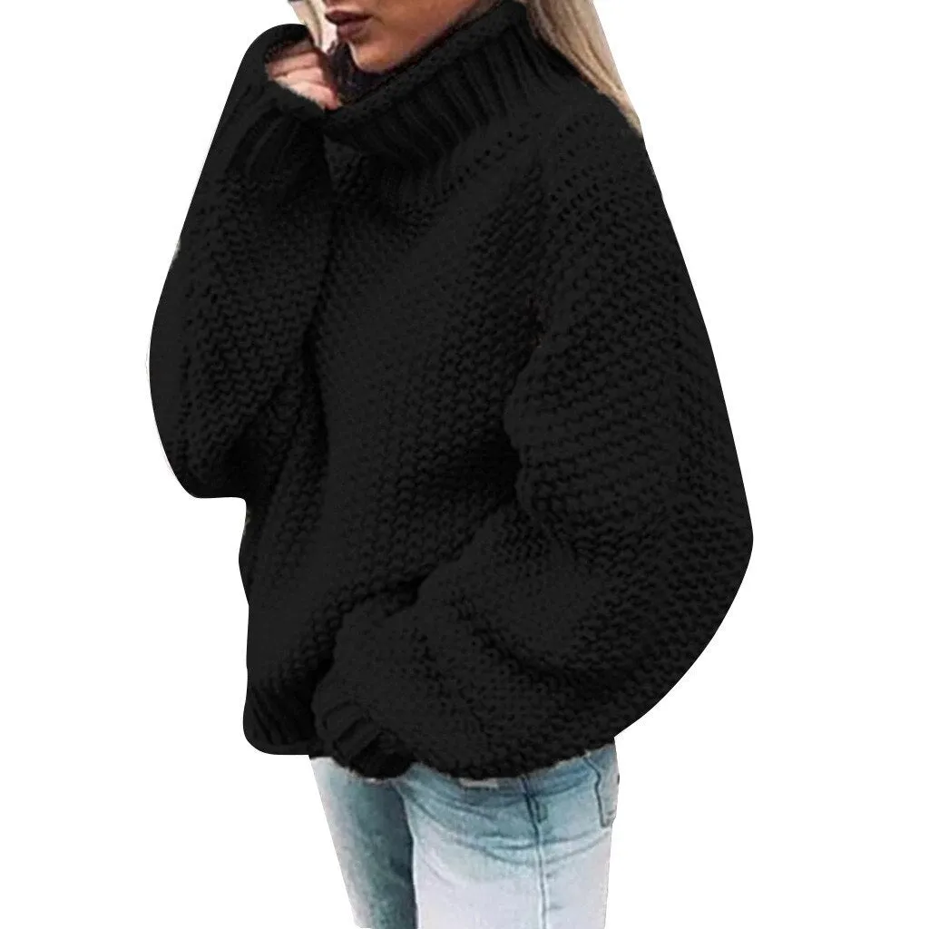 Comfortable Knitted Turtleneck Sweater