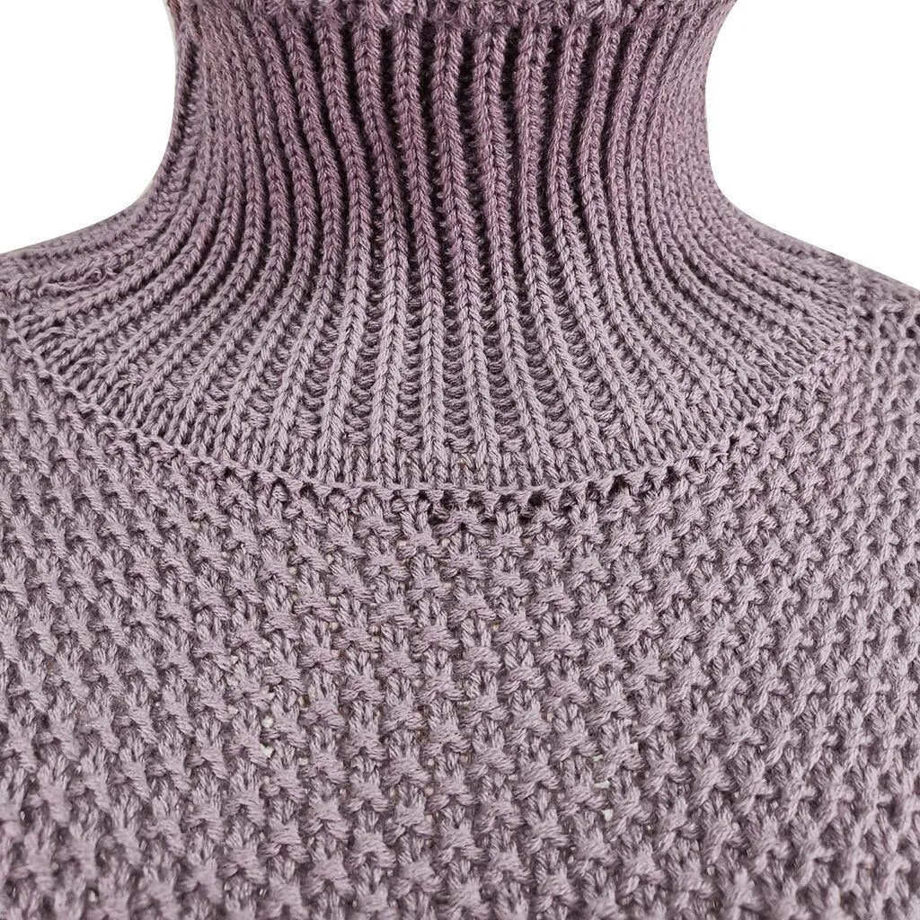 Comfortable Knitted Turtleneck Sweater