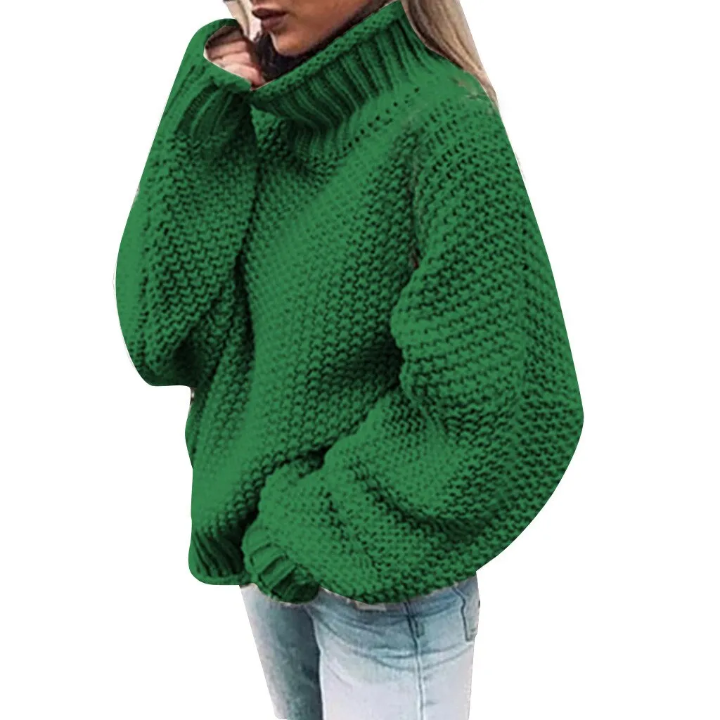 Comfortable Knitted Turtleneck Sweater