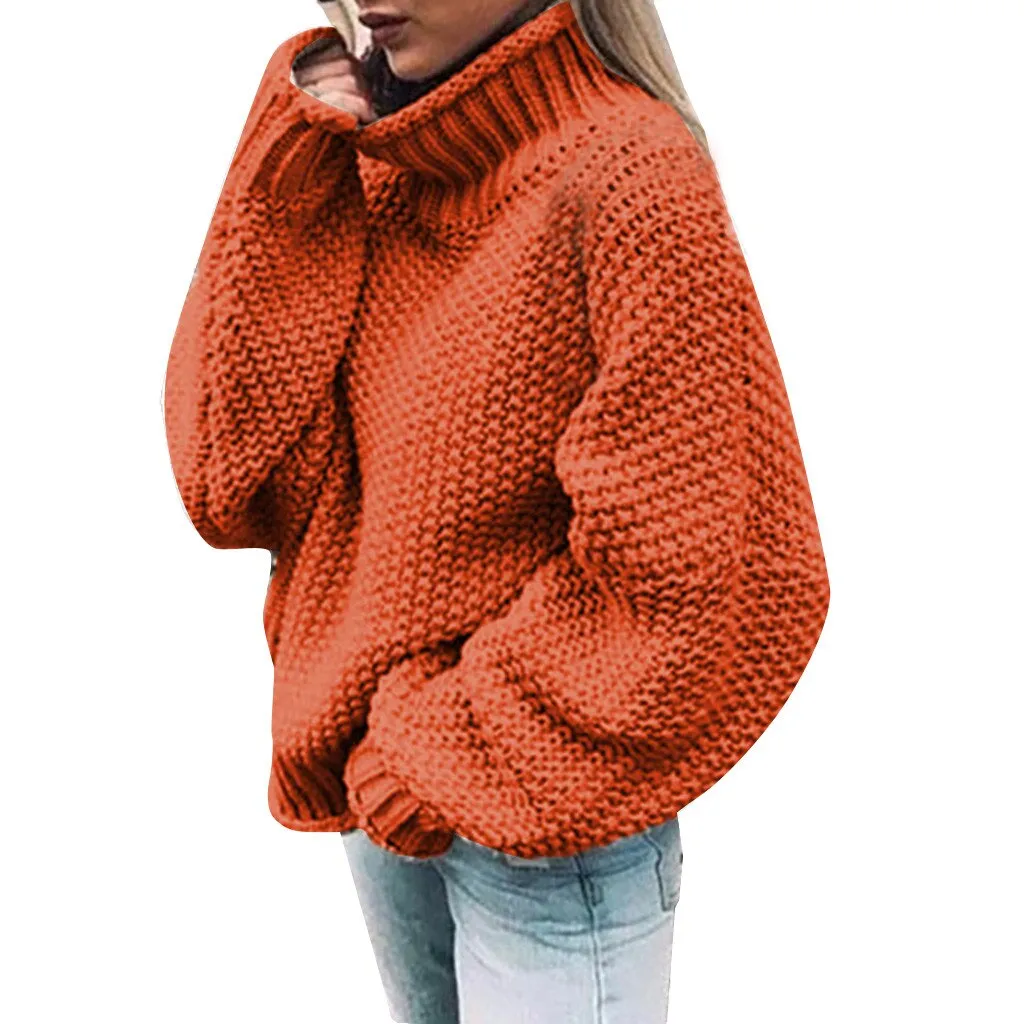 Comfortable Knitted Turtleneck Sweater