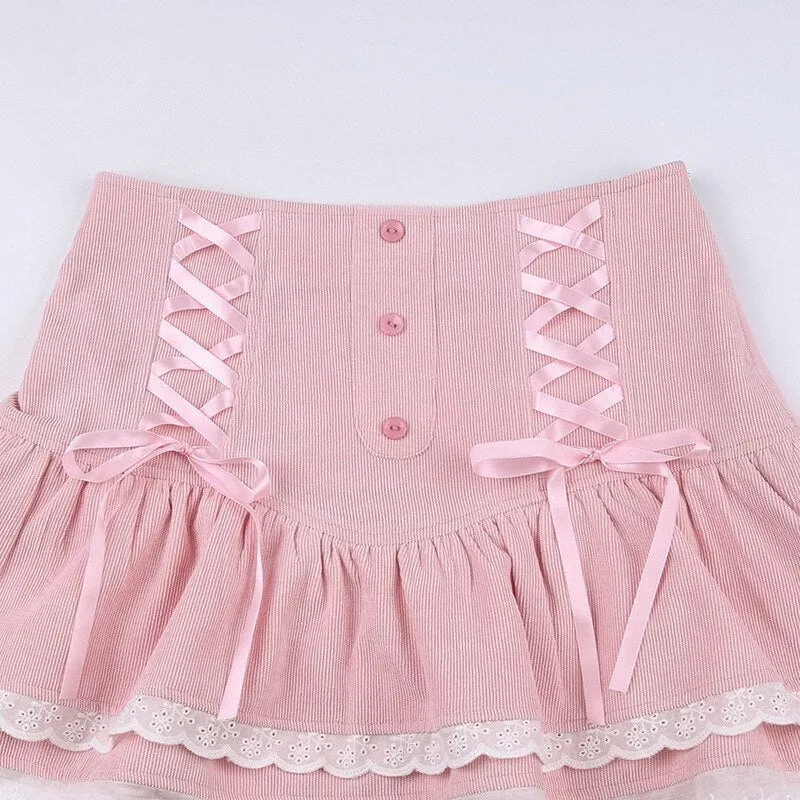 Corduroy Baby Doll Skirt