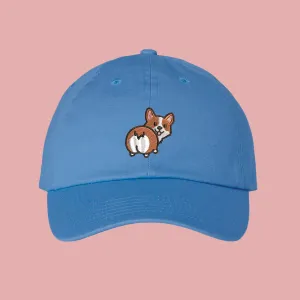 Corgi Butt MAKE Original Aqua Blue Chino Cap