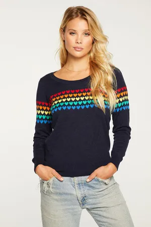 Cotton Cashmere Hearts Pullover | Avalon