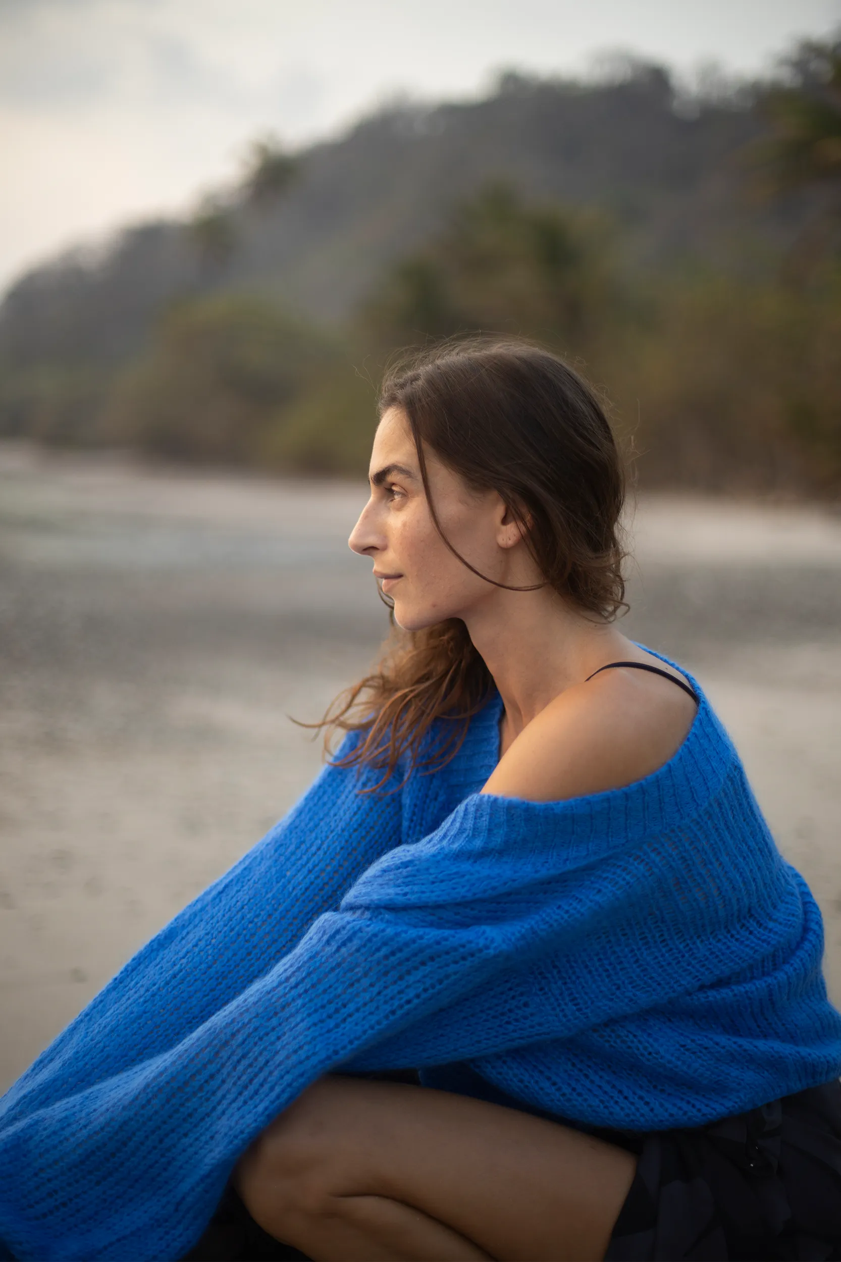 Cropped Cardigan in Jaipur Blue