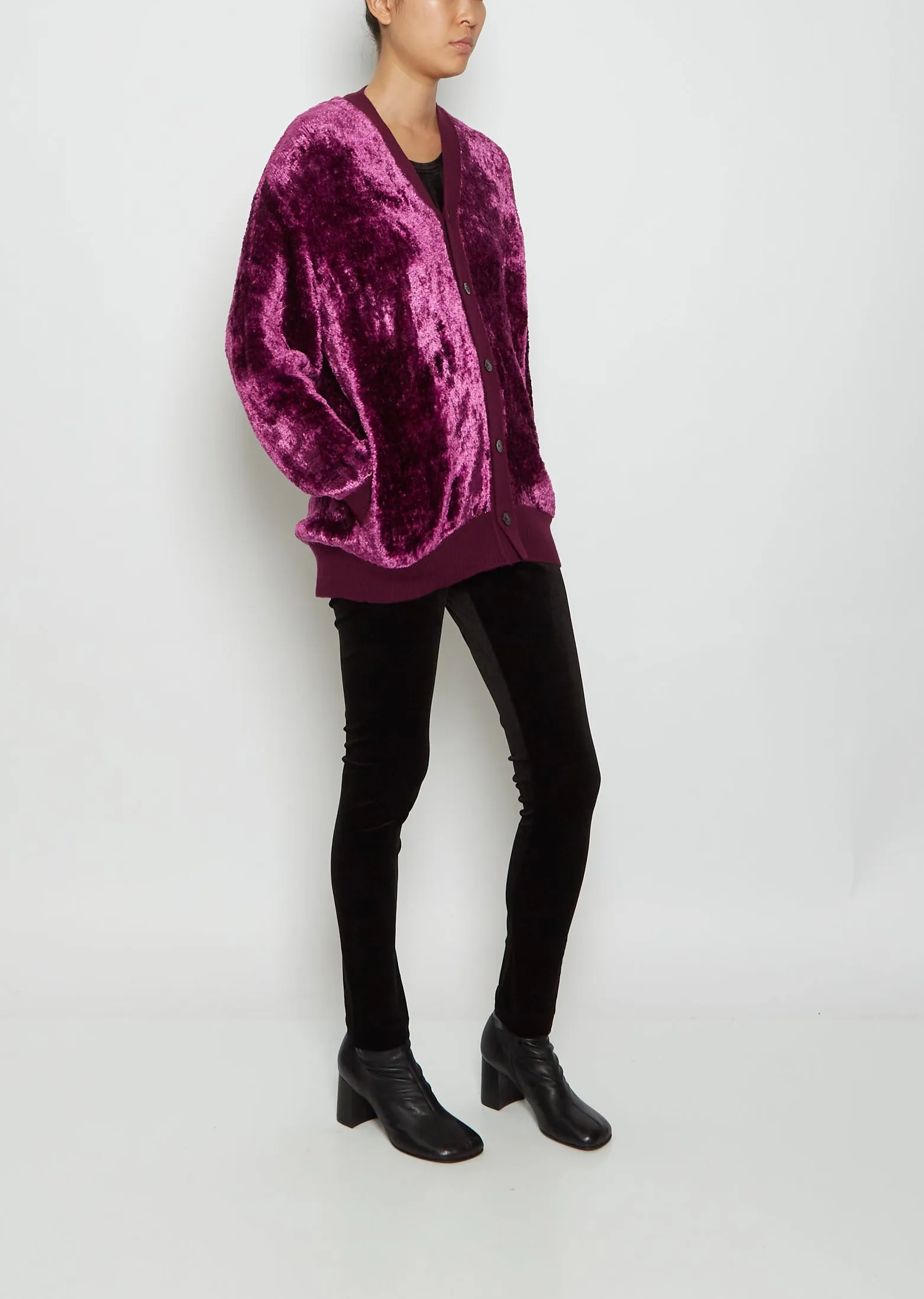 Crushed Velvet Cardigan