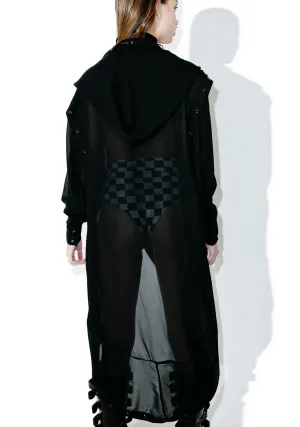 Darkness Falls Sheer Trench Coat