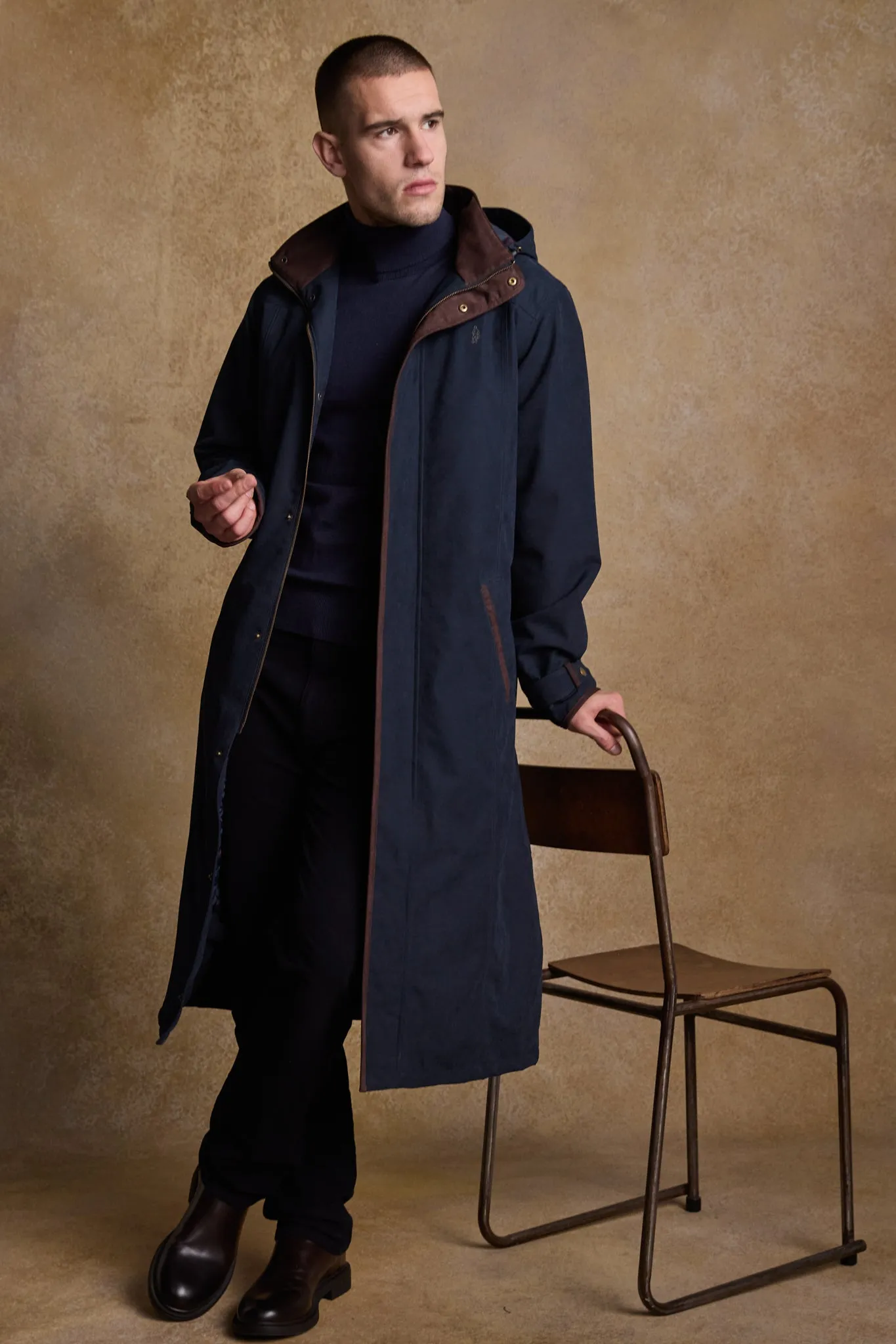 Emmet Waterproof Long Coat - Navy