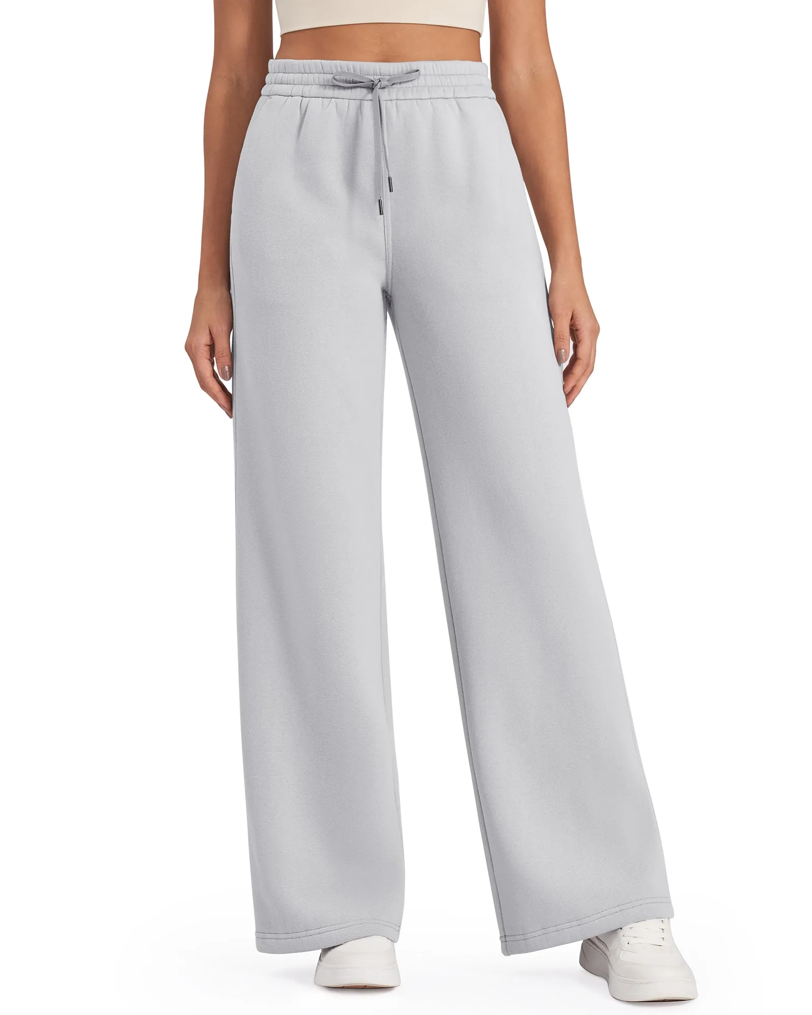 Fleece Lined Drawstring High-Waist Pants 29