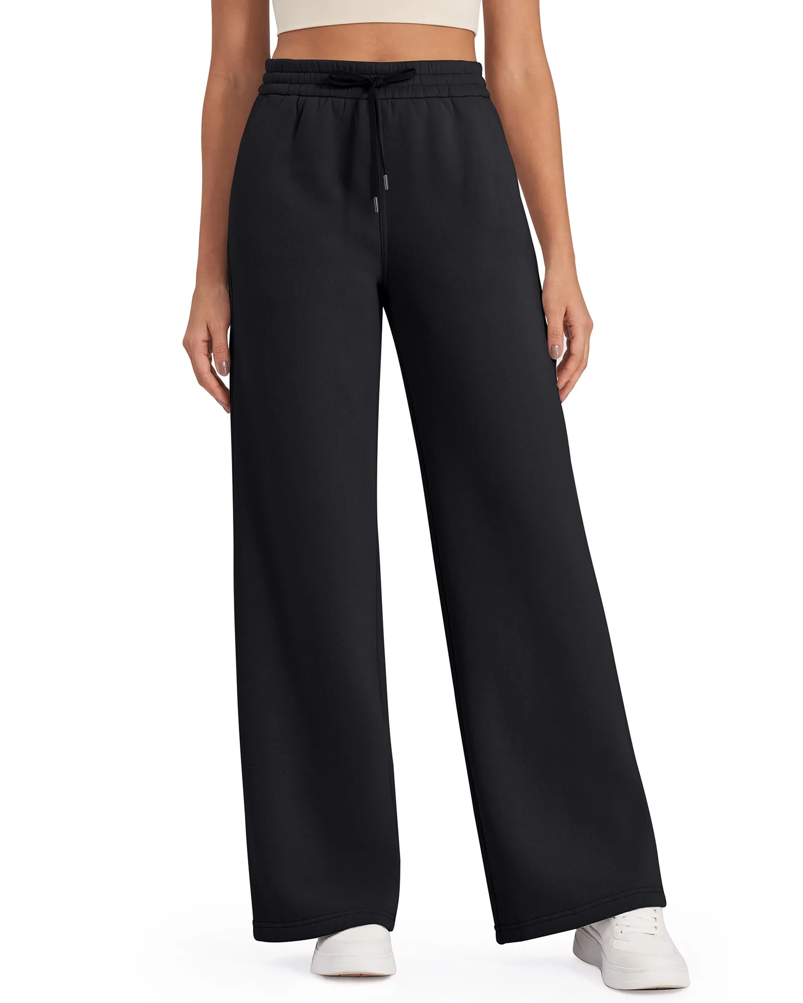 Fleece Lined Drawstring High-Waist Pants 29