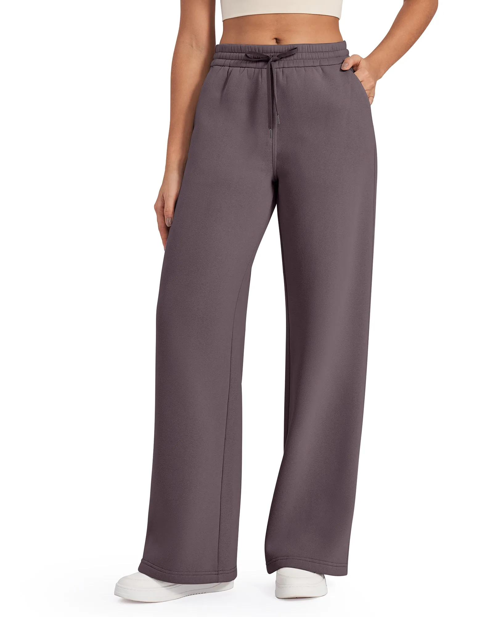 Fleece Lined Drawstring High-Waist Pants 29