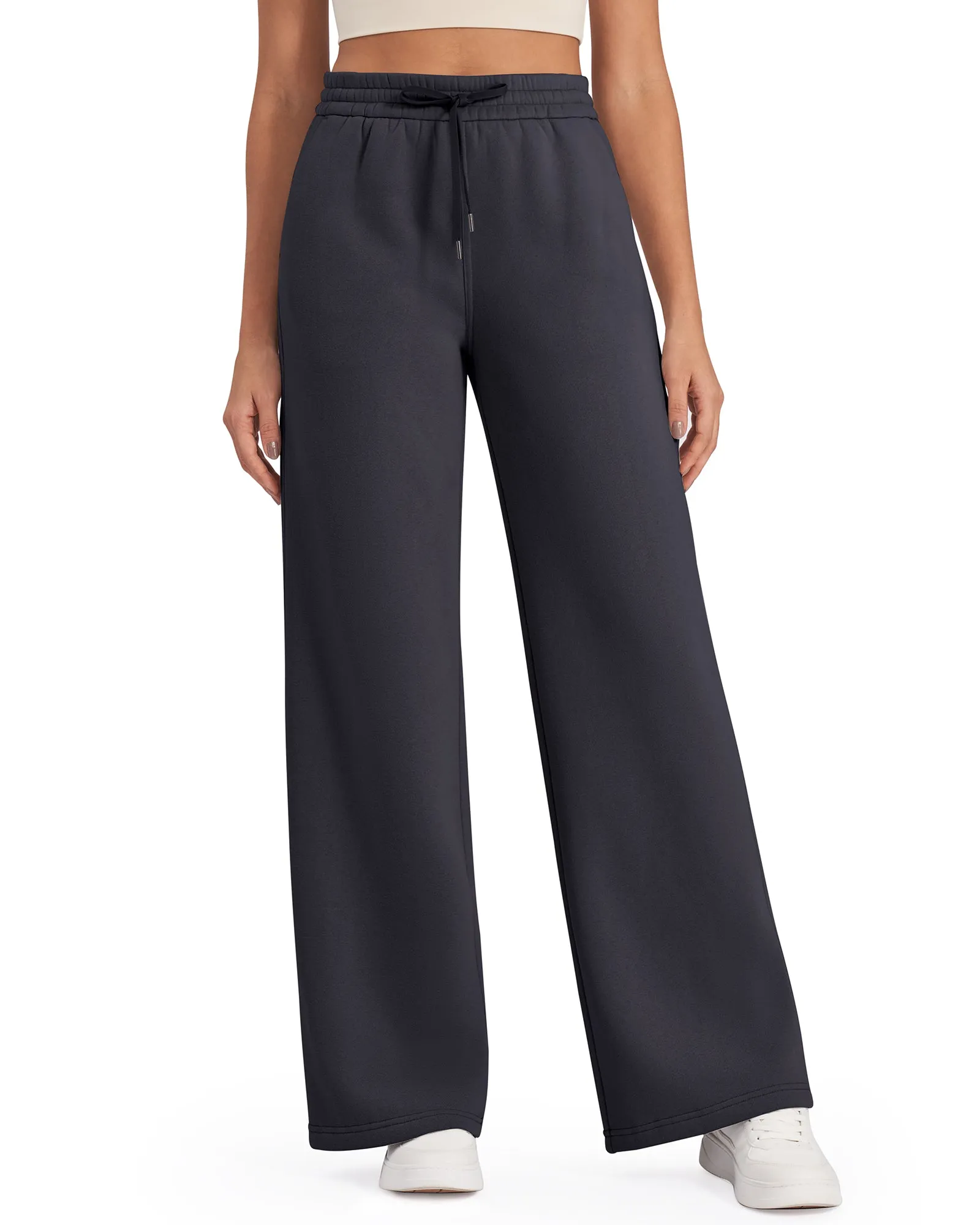 Fleece Lined Drawstring High-Waist Pants 29