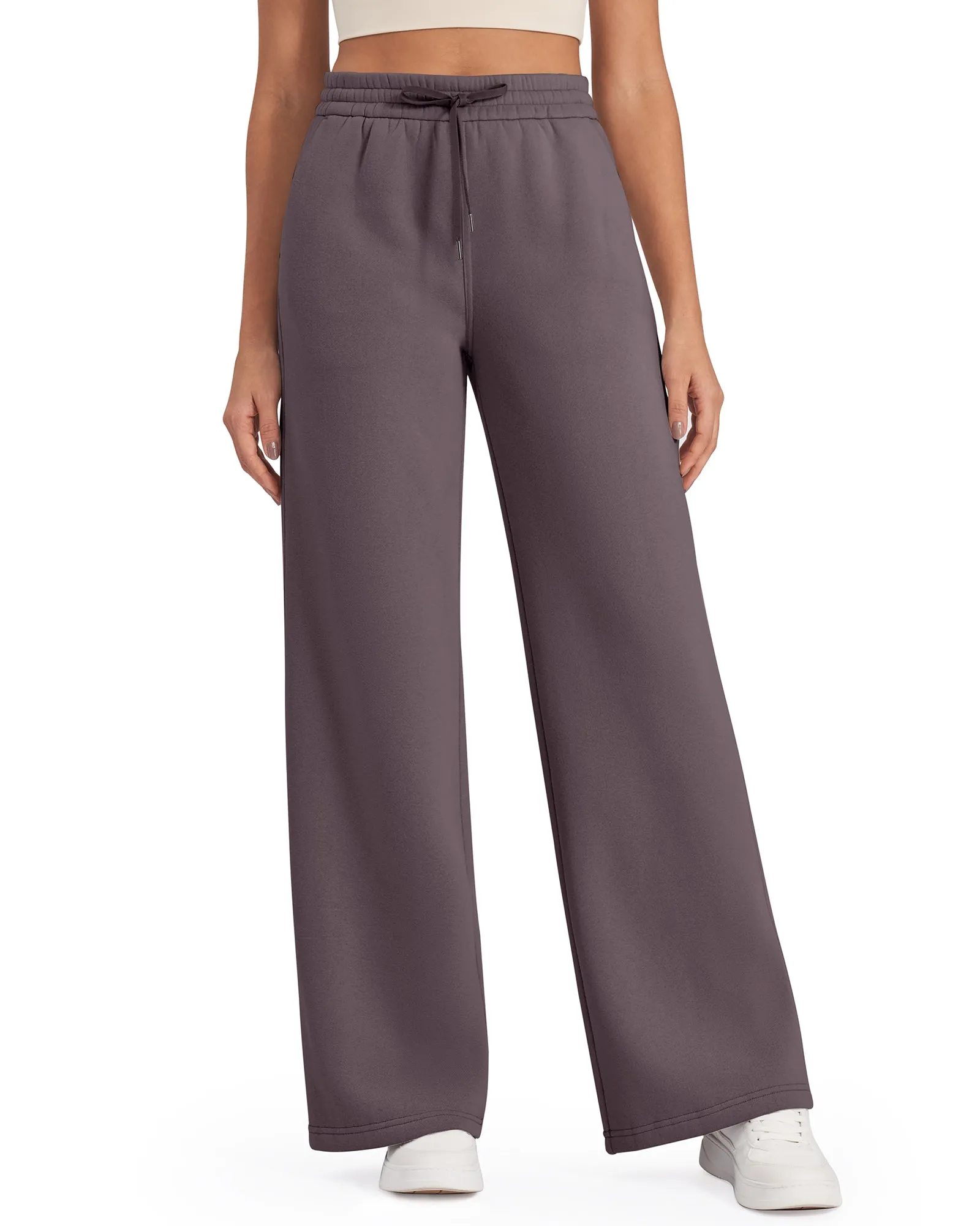 Fleece Lined Drawstring High-Waist Pants 29