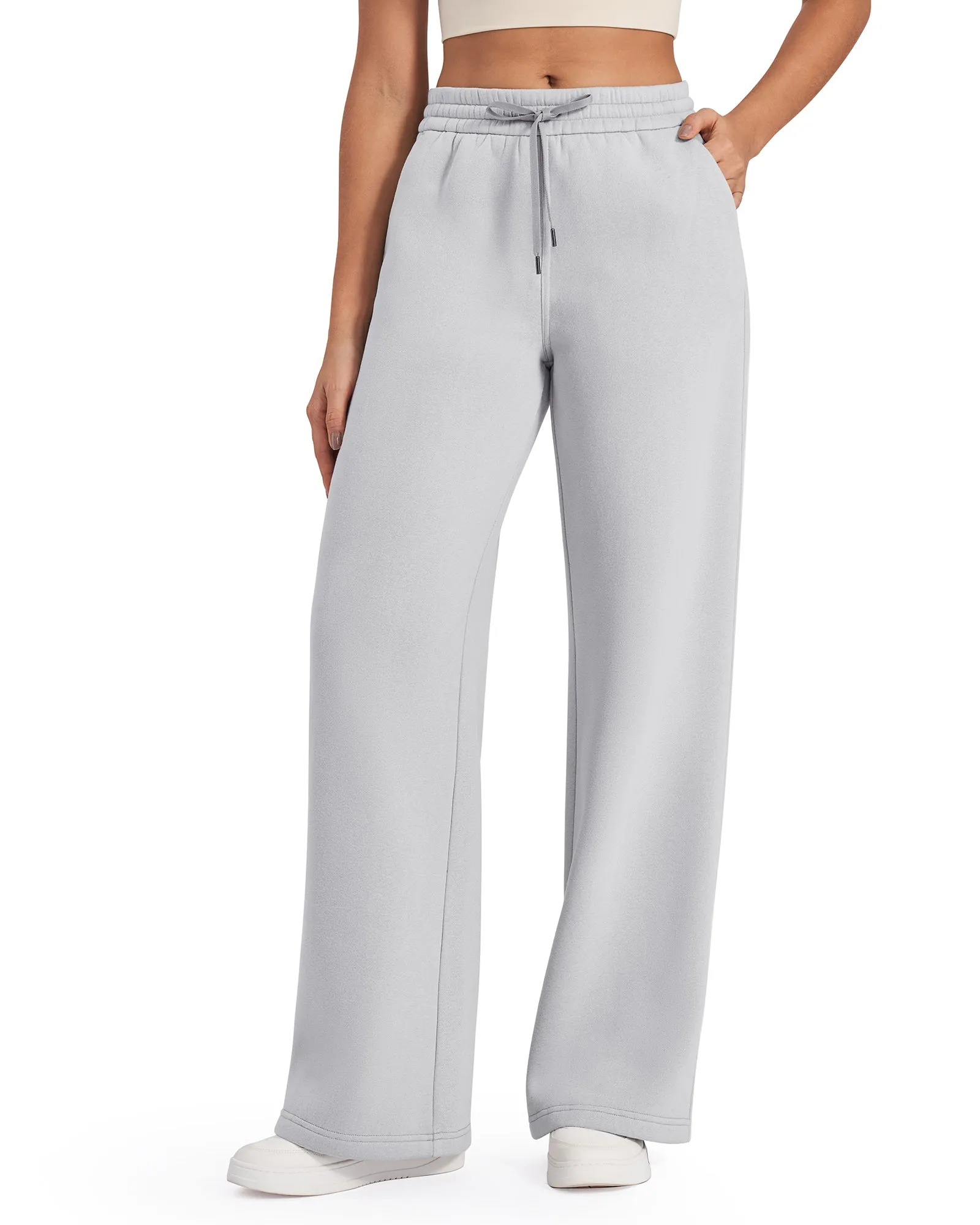 Fleece Lined Drawstring High-Waist Pants 29