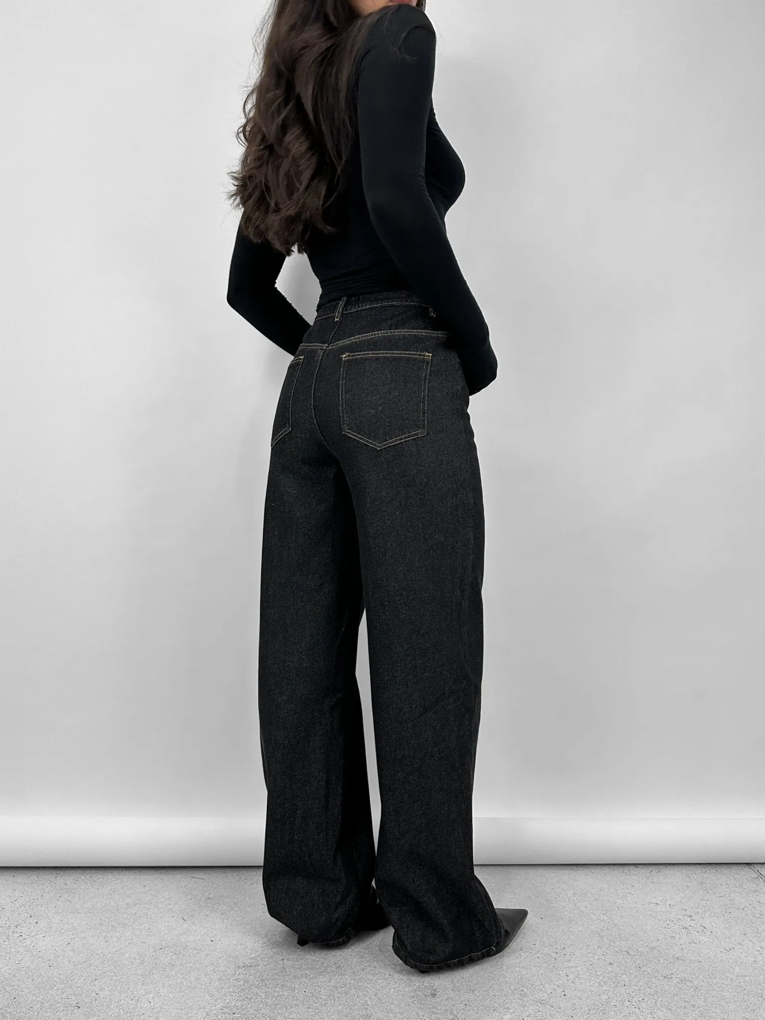 Fleece Lined Thermal Wide Leg Jeans