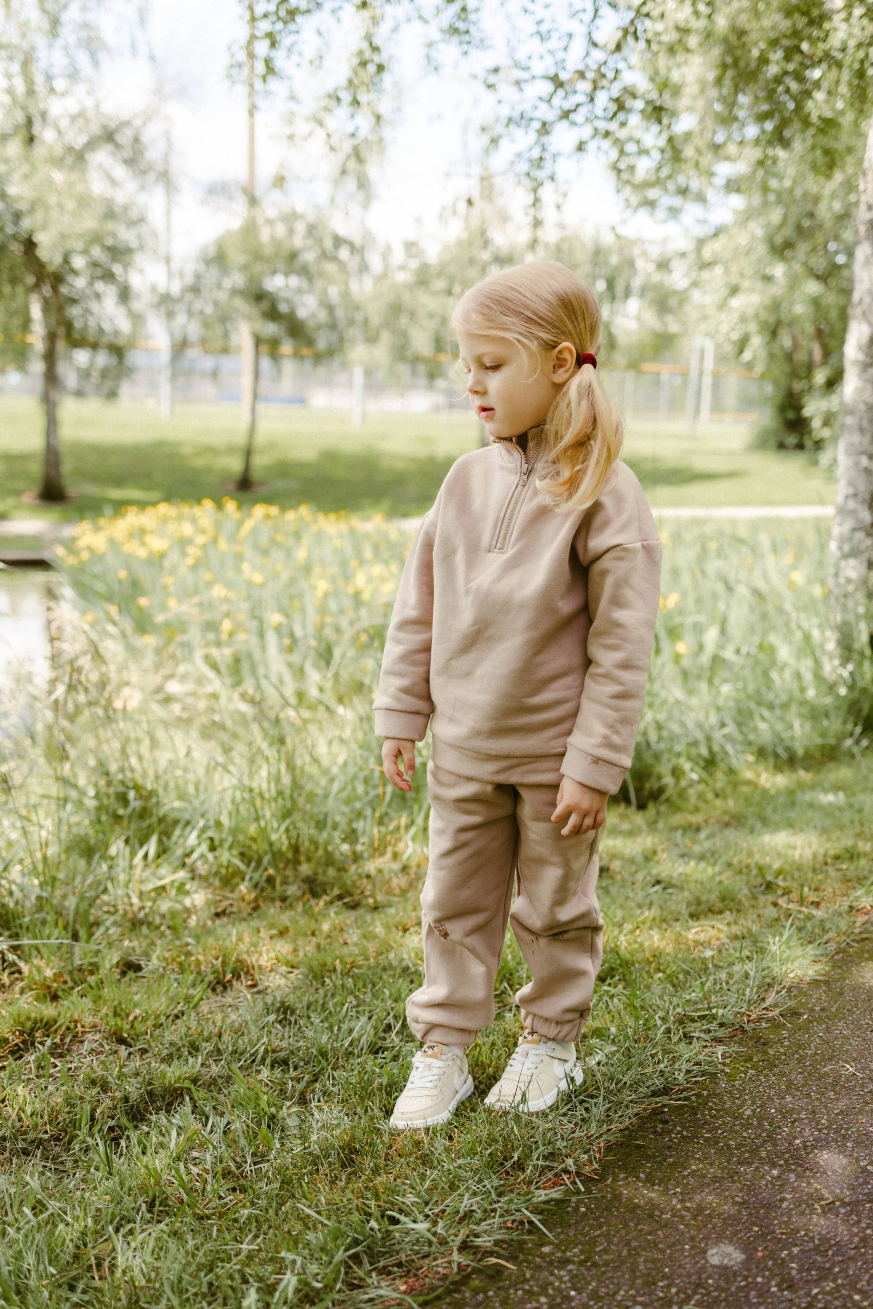 Fleece Sweatsuit Set in Taupe