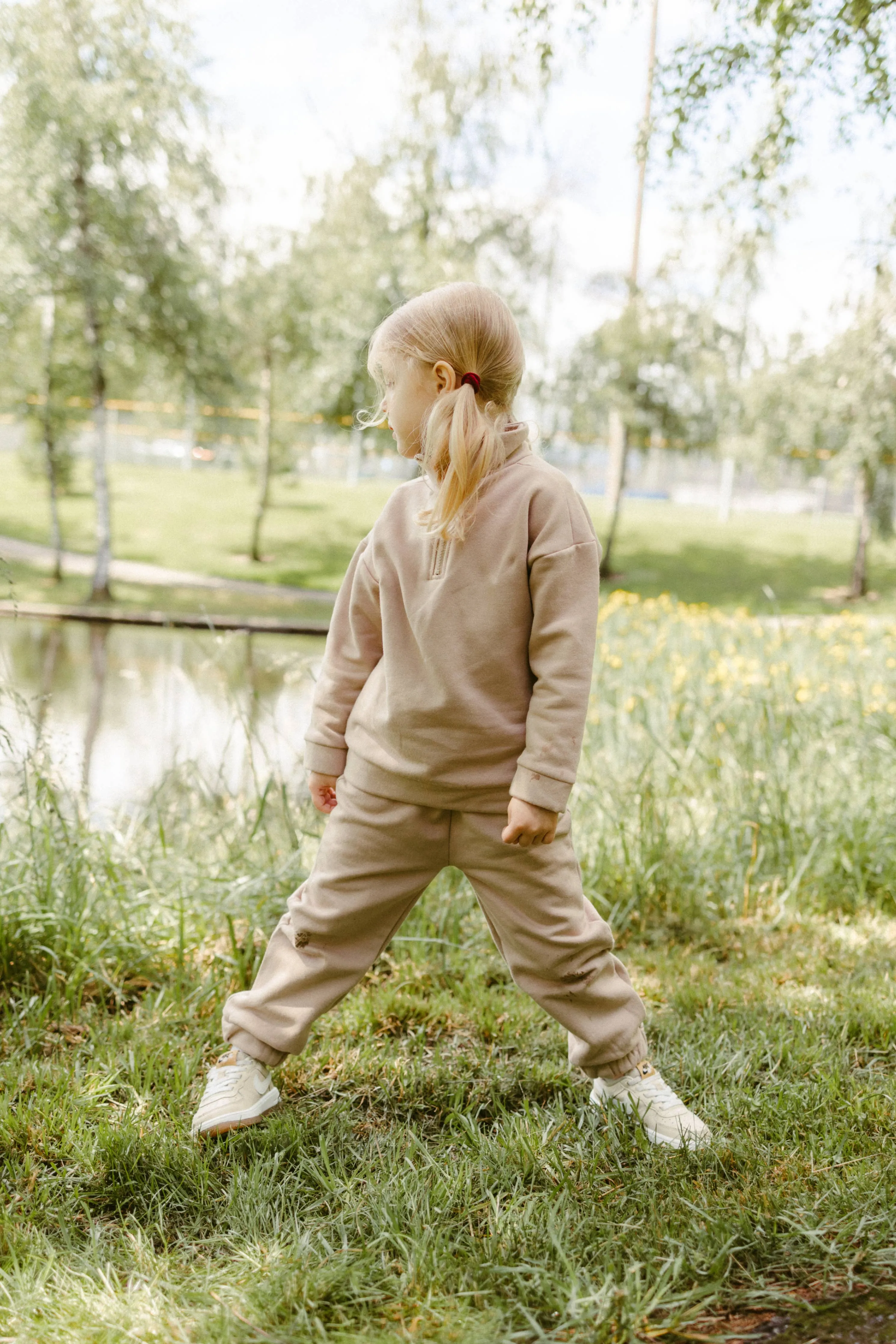 Fleece Sweatsuit Set in Taupe