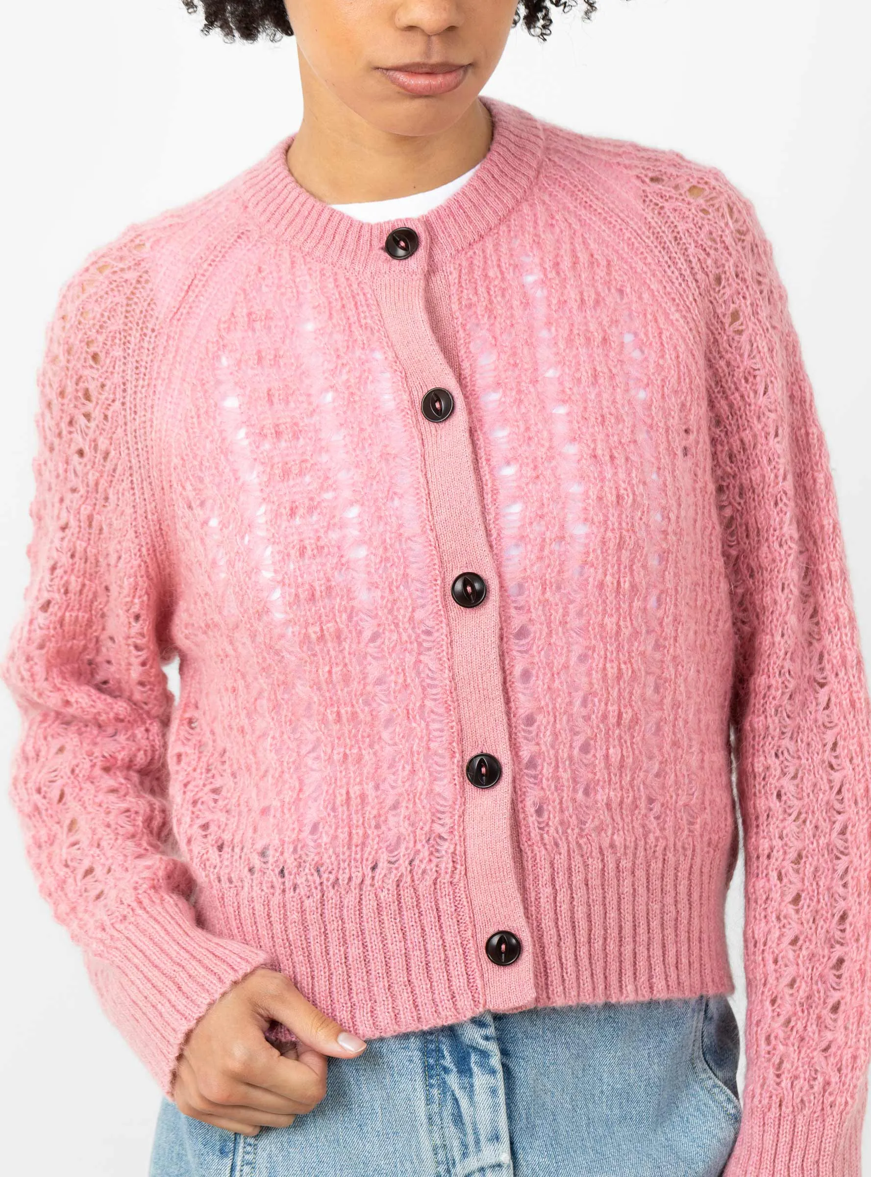 Foxtail Cardigan Pink