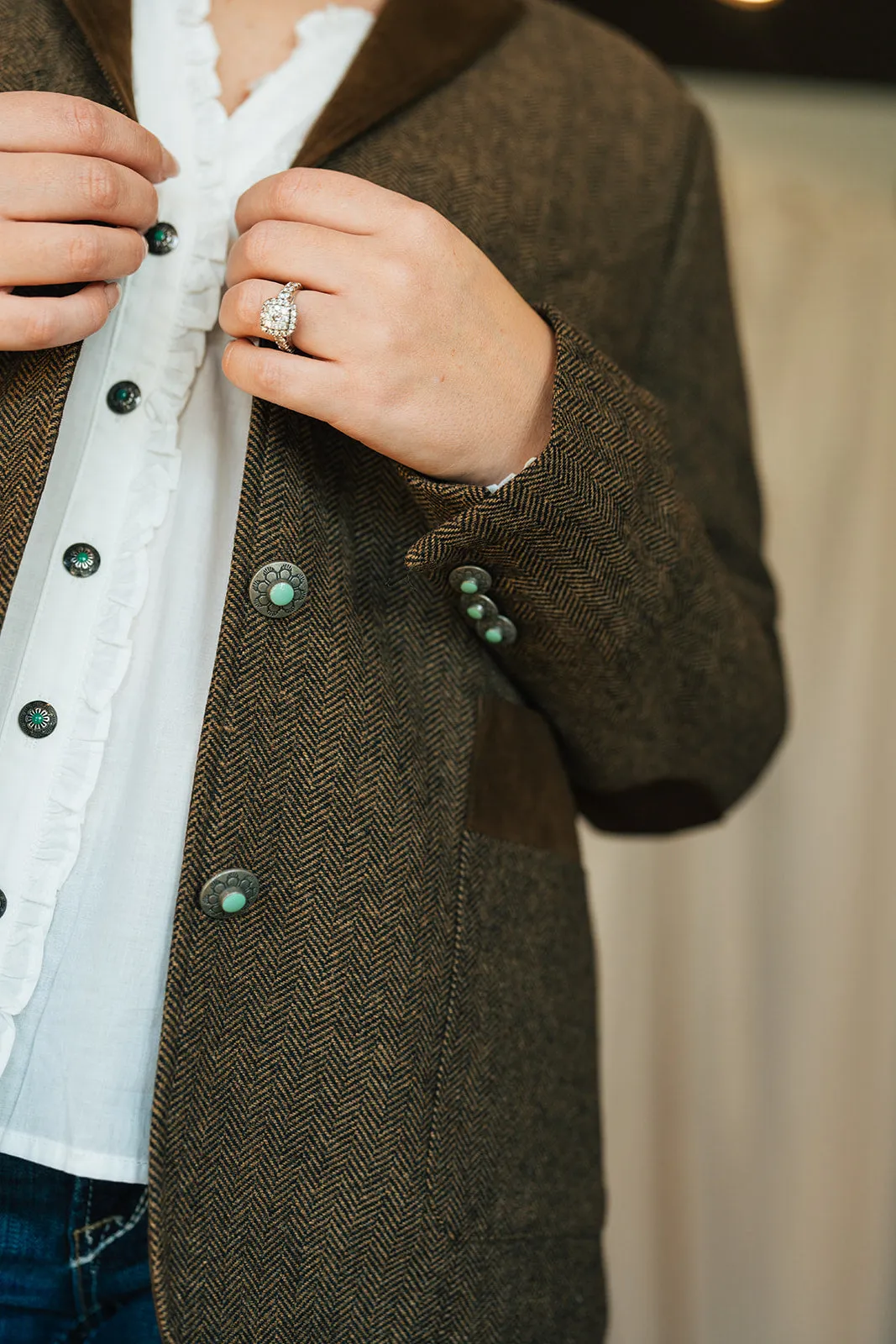 Herringbone Wool Blazer