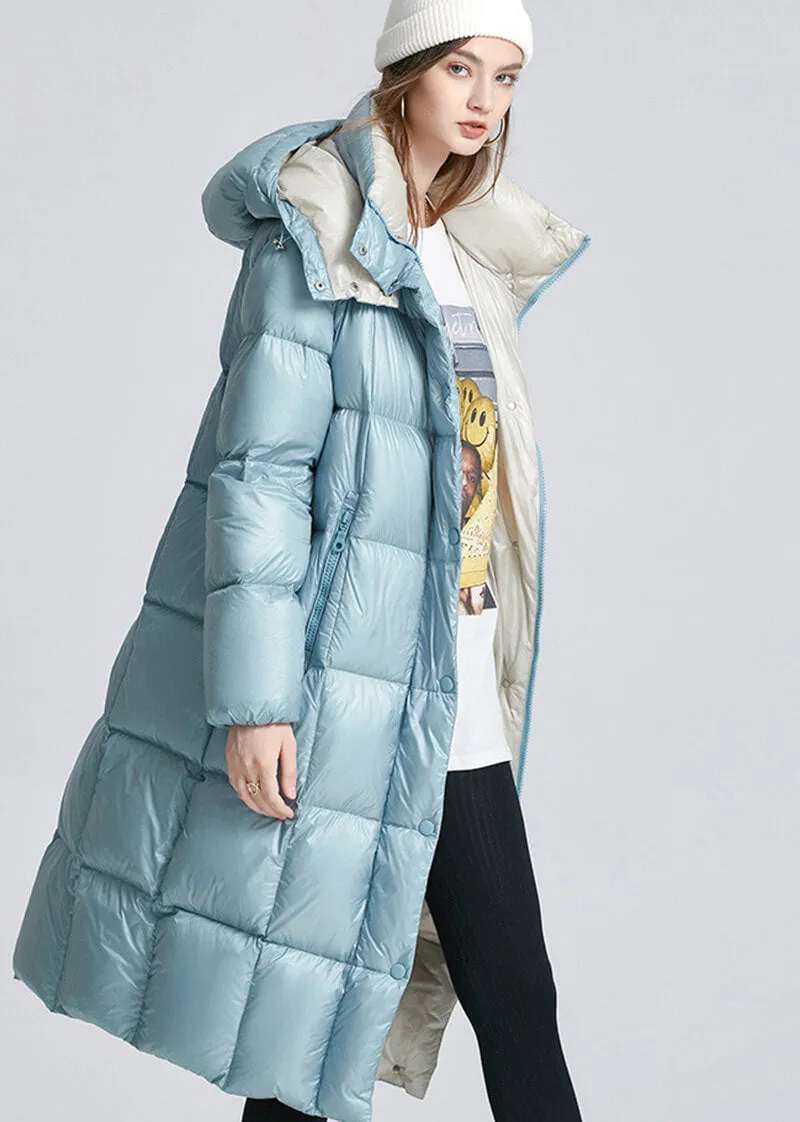 Hooded Down Puffer Longline Coat