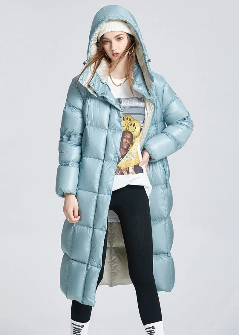 Hooded Down Puffer Longline Coat