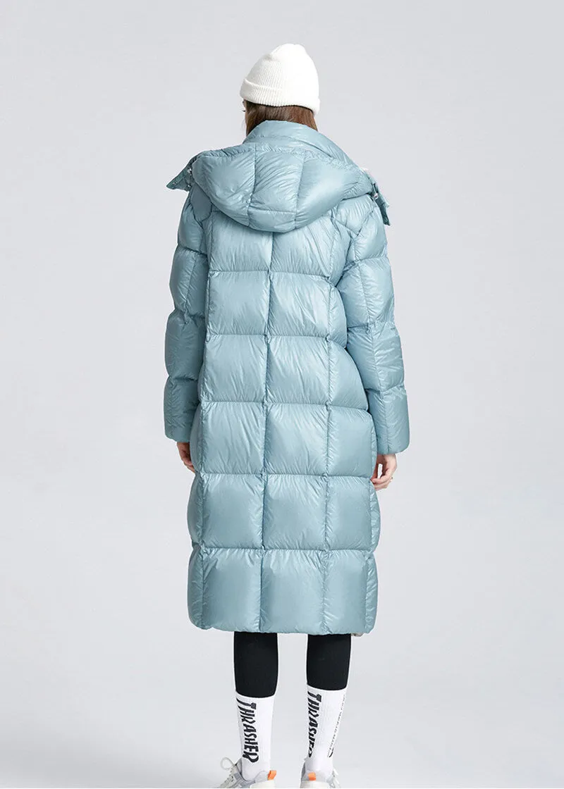 Hooded Down Puffer Longline Coat