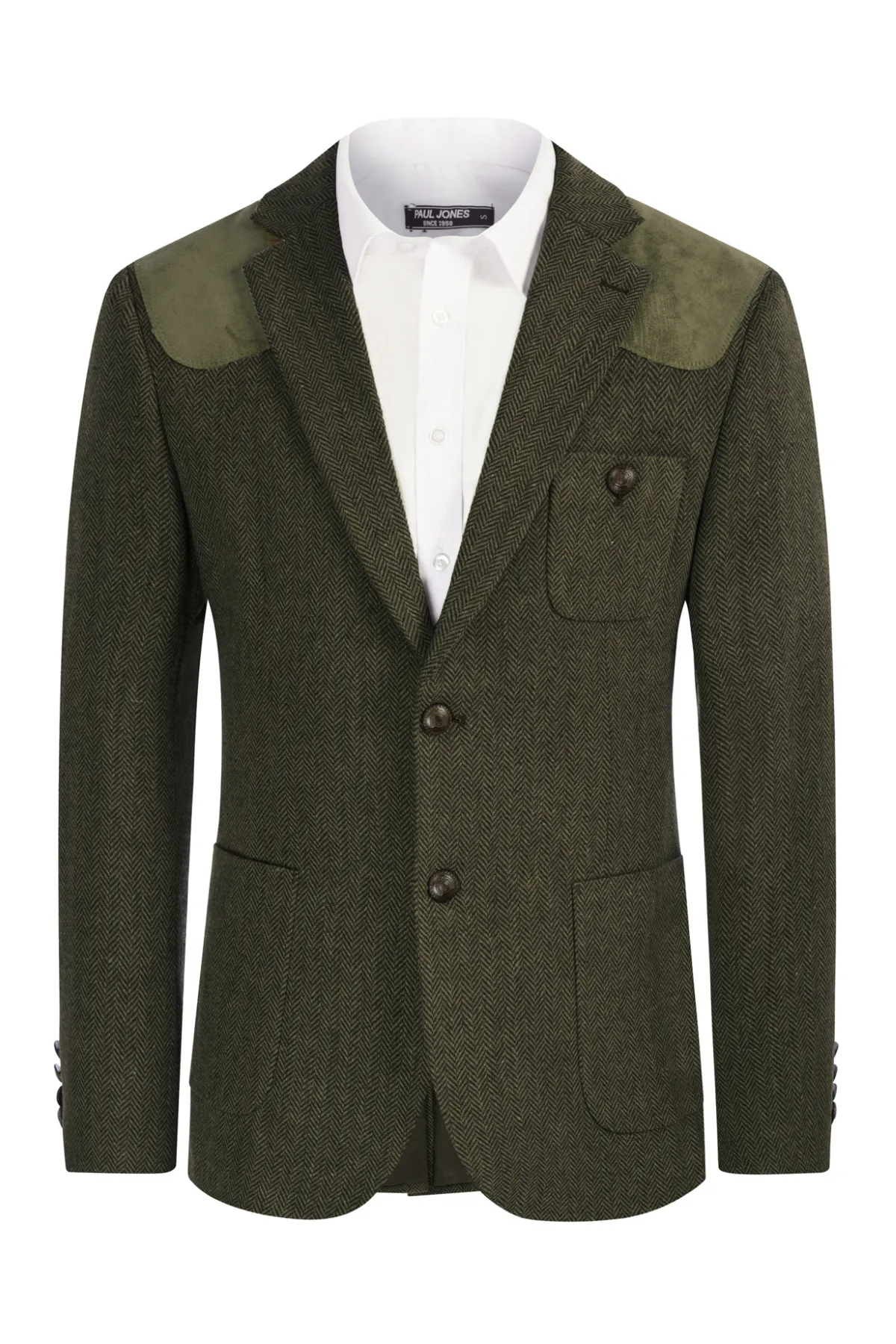 Mens British Wool Blend Suit Two Button Blazer Patchwork Tweed Sport Coats