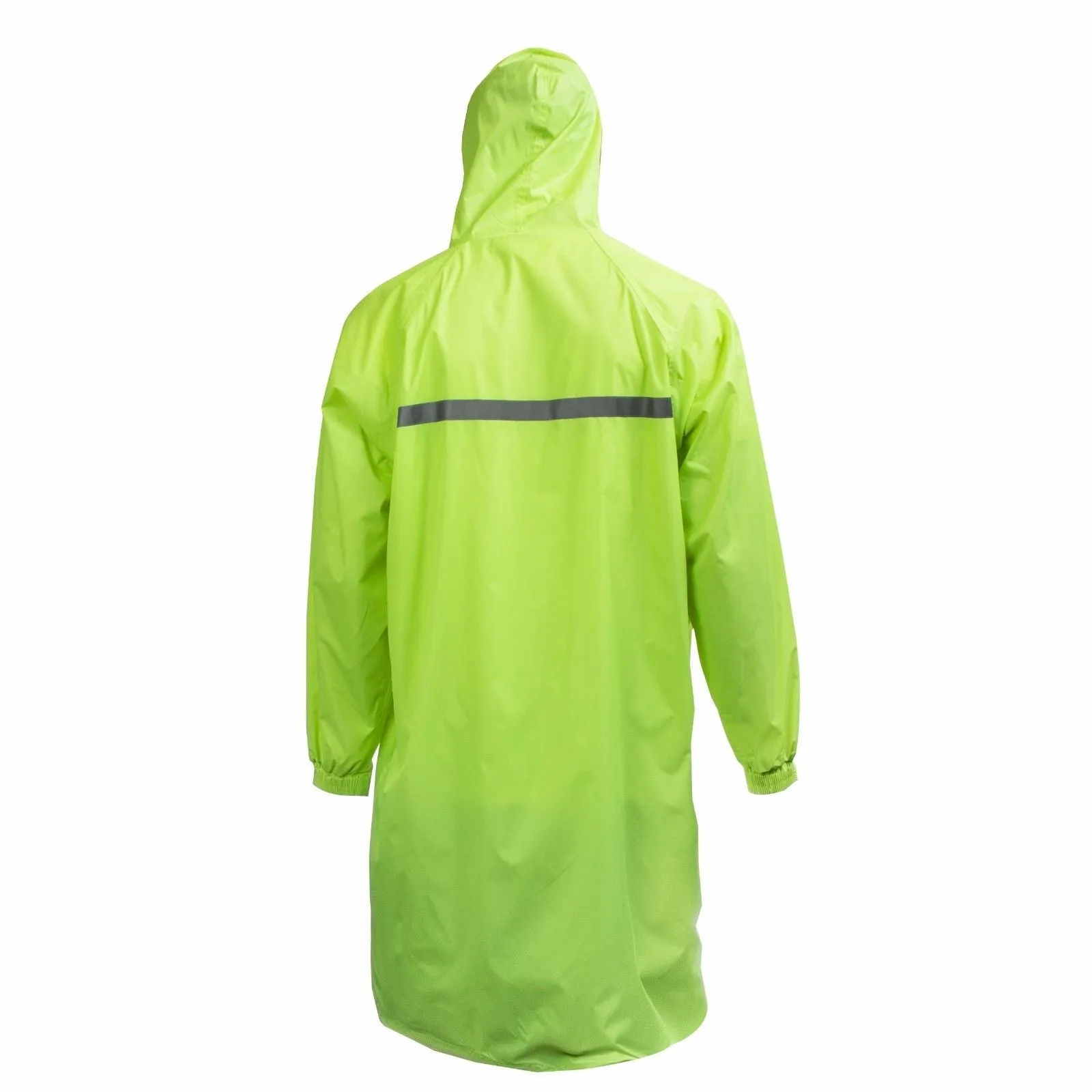 Men's Waterproof Long Raincoat PVC Trench Coat - Lime