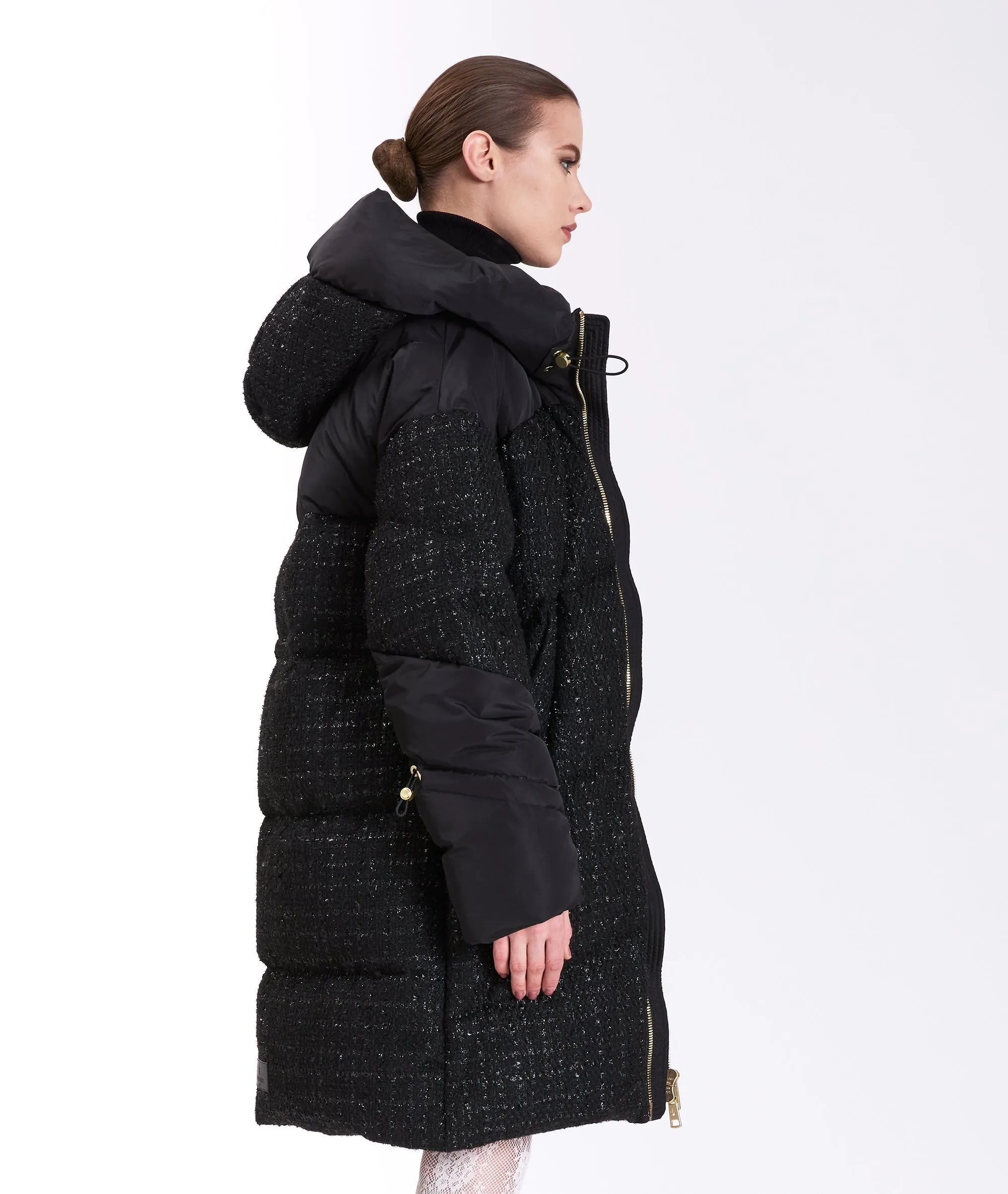 MIKAELA TWEED | TWEED PUFFER JACKET