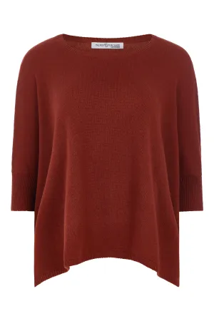 Nadine Cashmere Boxy Pullover Spice