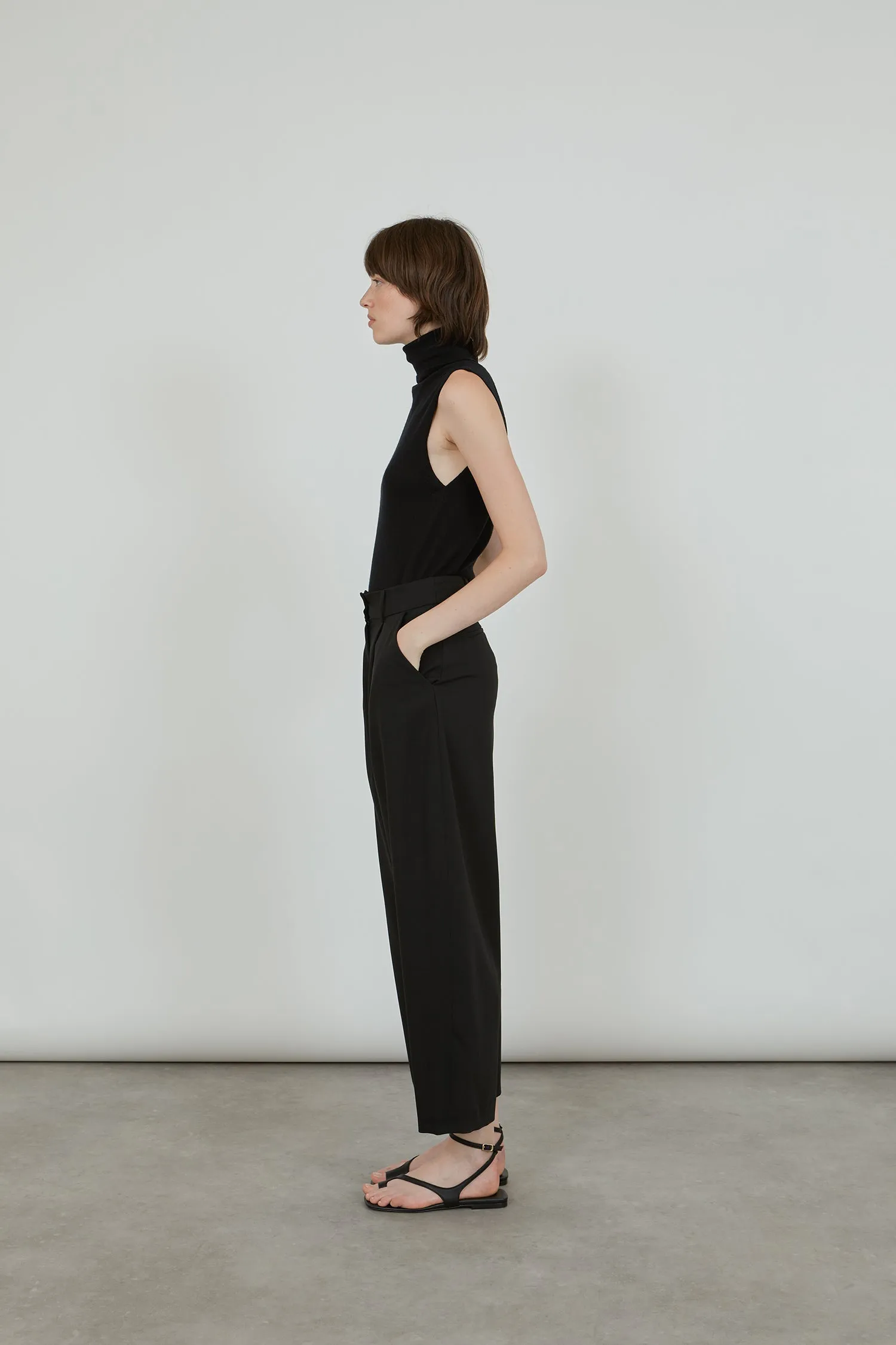 Nagi trousers | Black - Virgin wool